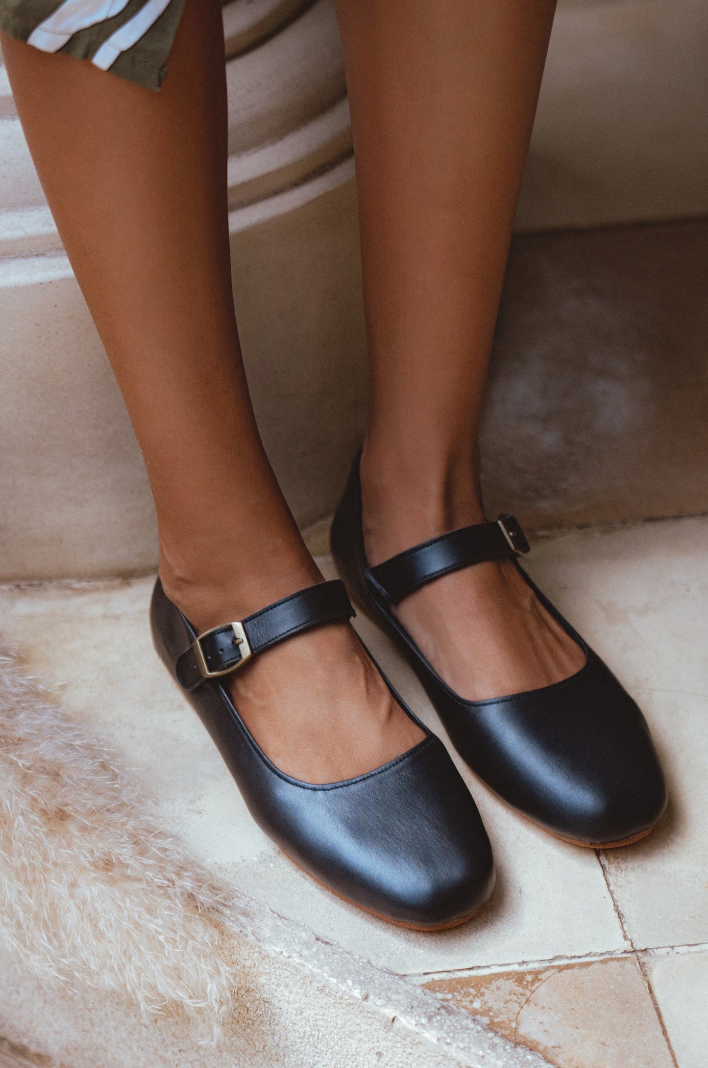 Isolde Mary Jane Leather Flats