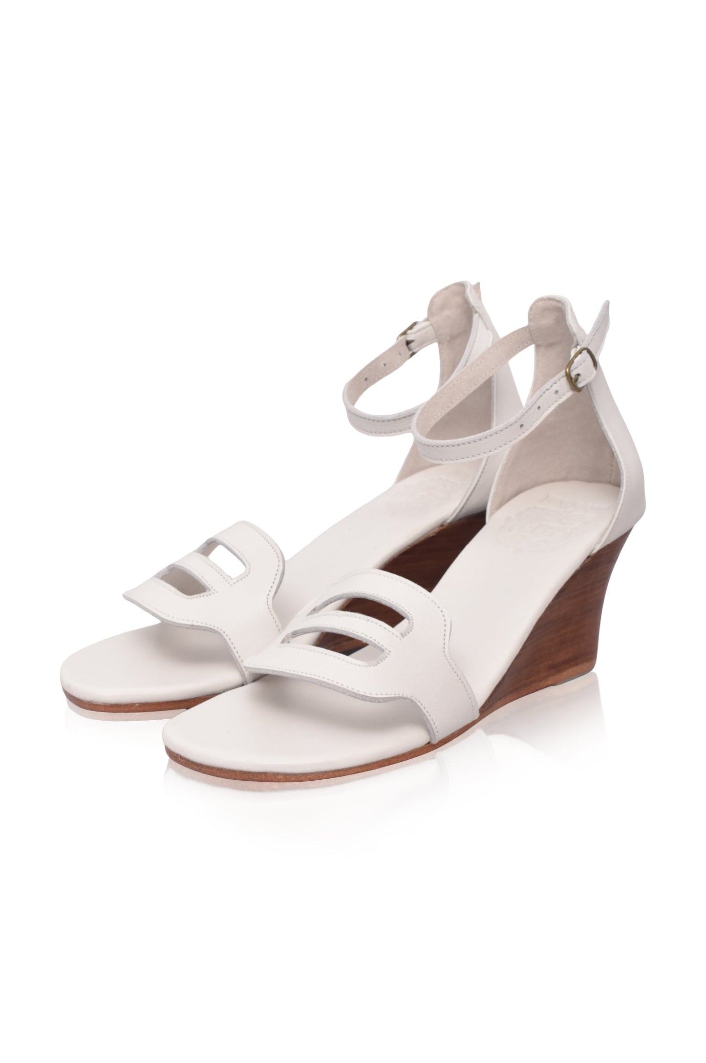 Ilaria Leather Wedge Sandals