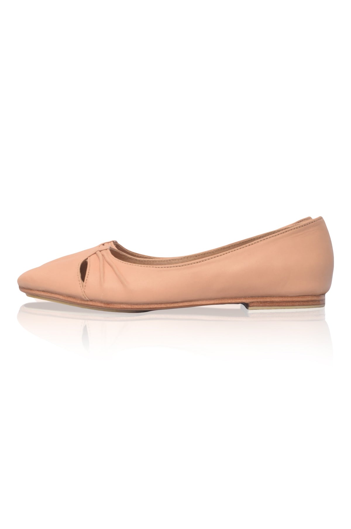 Doortje Pointed Toe Leather Flats