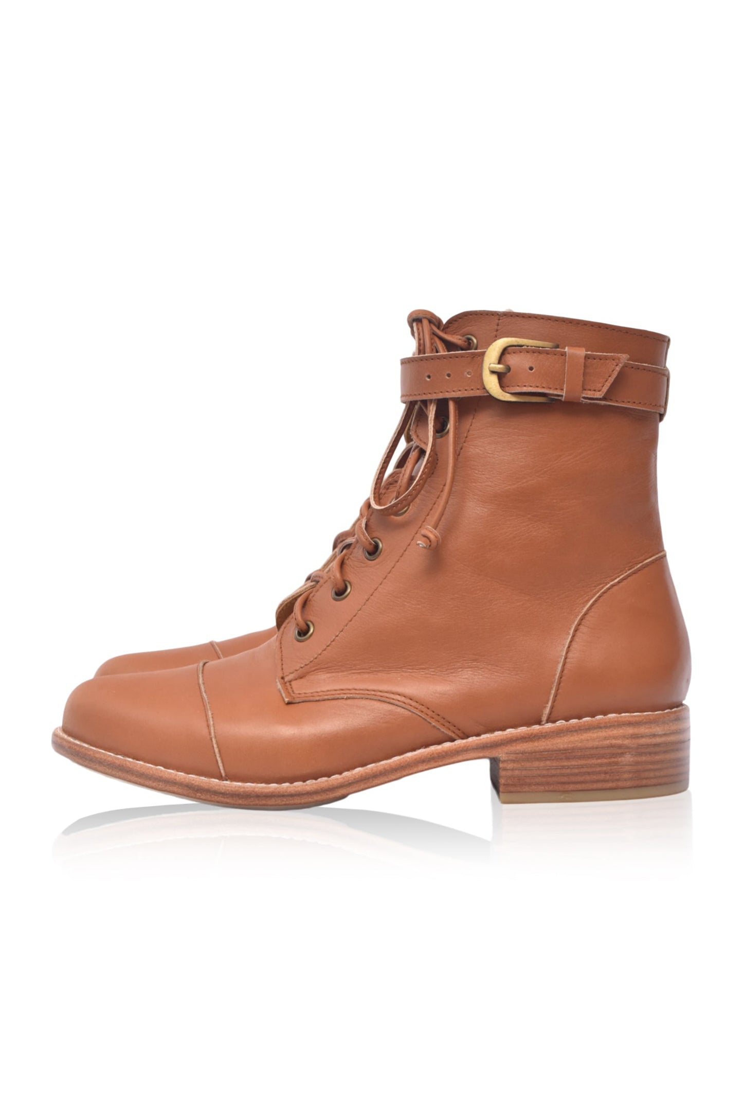Elin Lace-Up Leather Boots