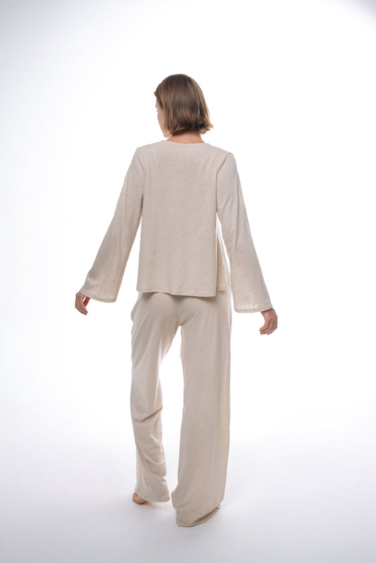 Sanne Organic Cotton & Linen Palazzo Wide Leg Pants – GOTS Certified