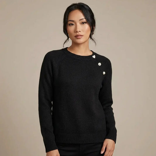 ISABELLA | Women’s Button Detail Knit Sweater