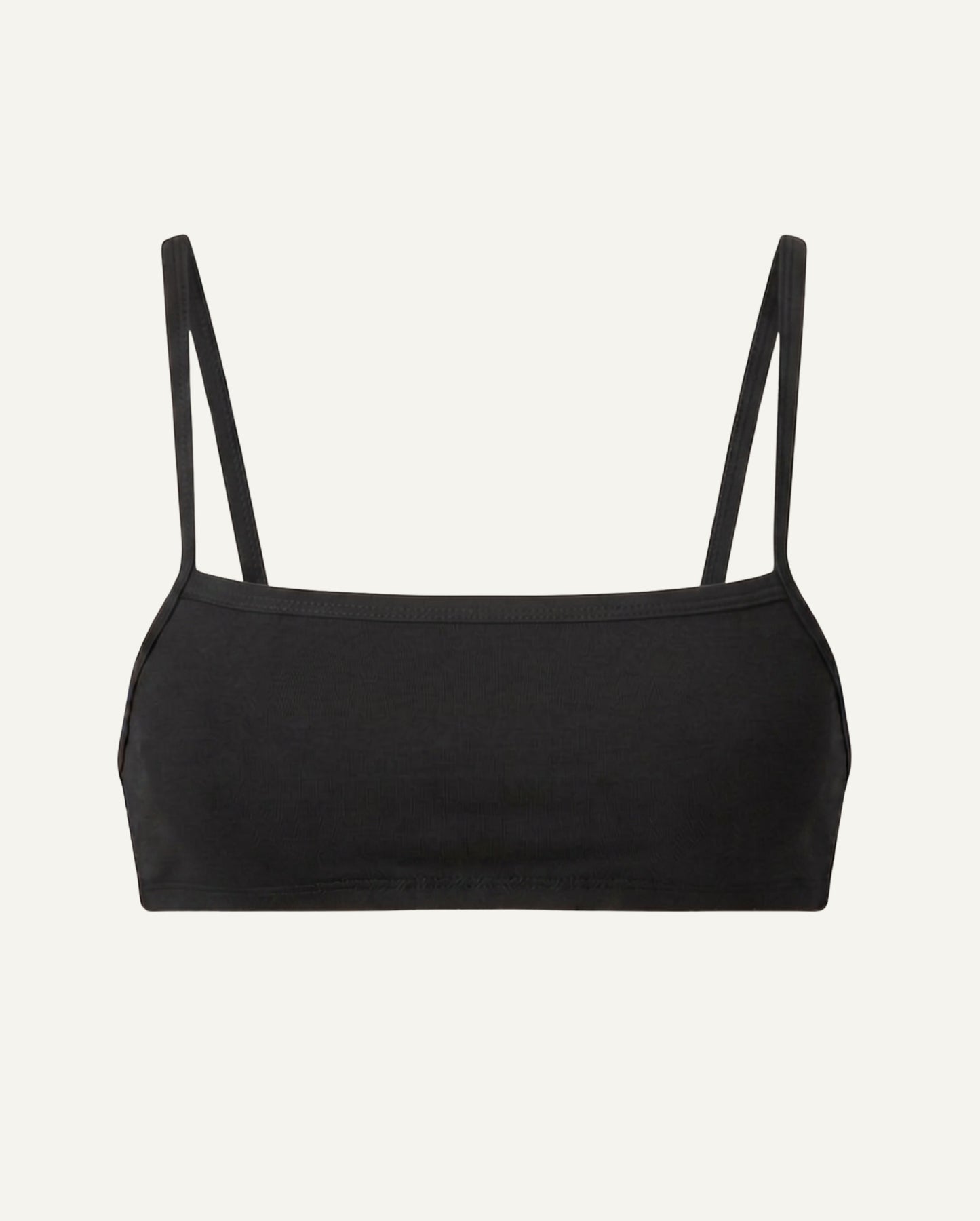 Merino Wool Sports Bandeau Bra - Black