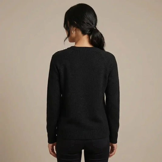ISABELLA | Women’s Button Detail Knit Sweater