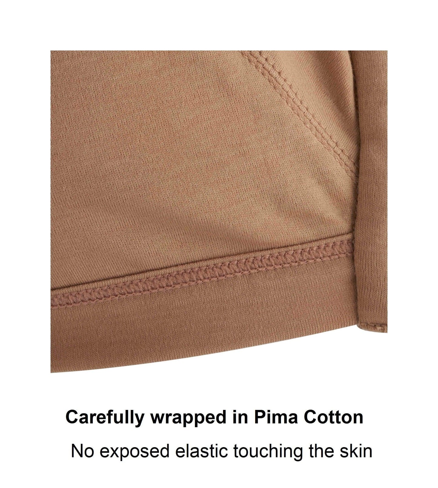 Warm Golden - Full Cup Front Closure Silk & Organic Cotton Wireless Bra