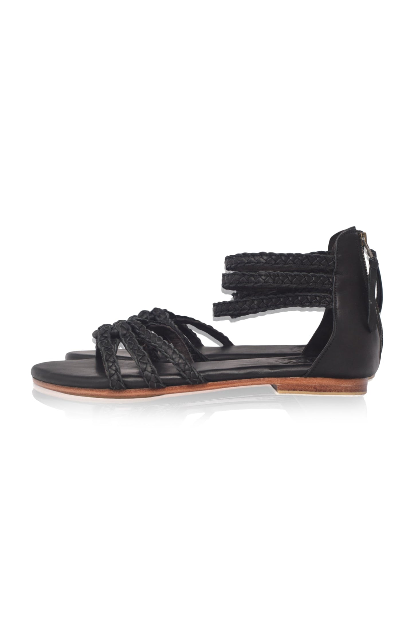 Josette Braided Leather Sandals