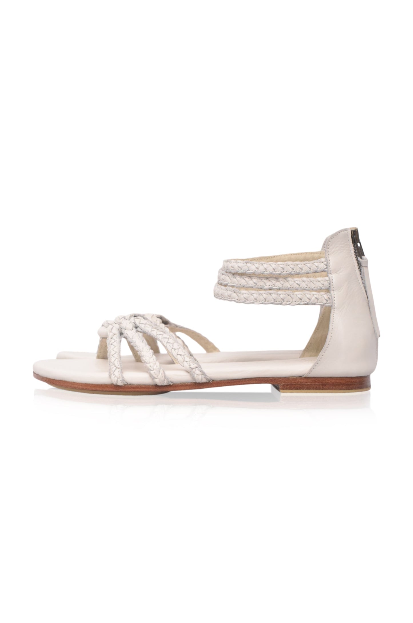 Josette Braided Leather Sandals