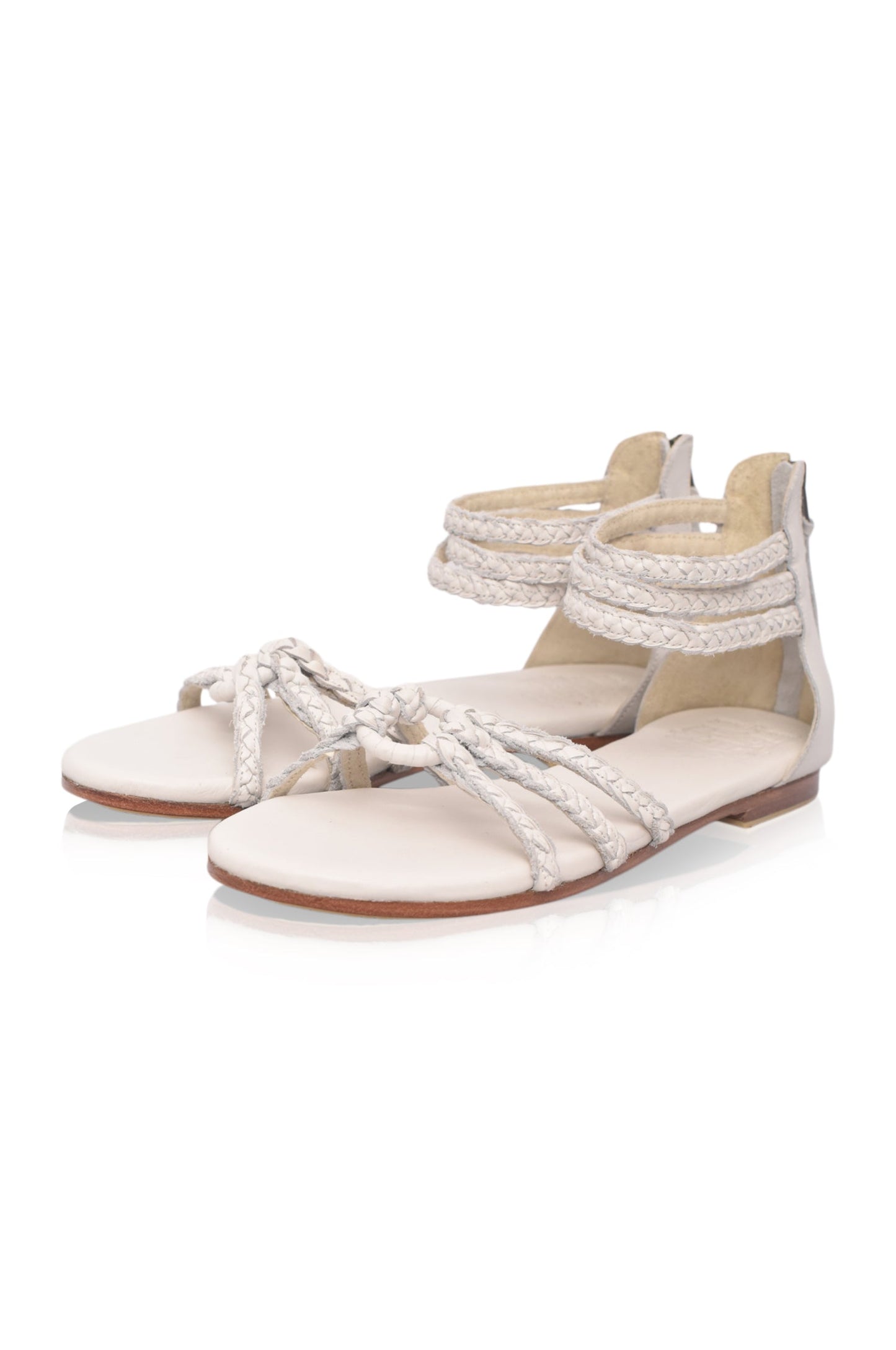 Josette Braided Leather Sandals