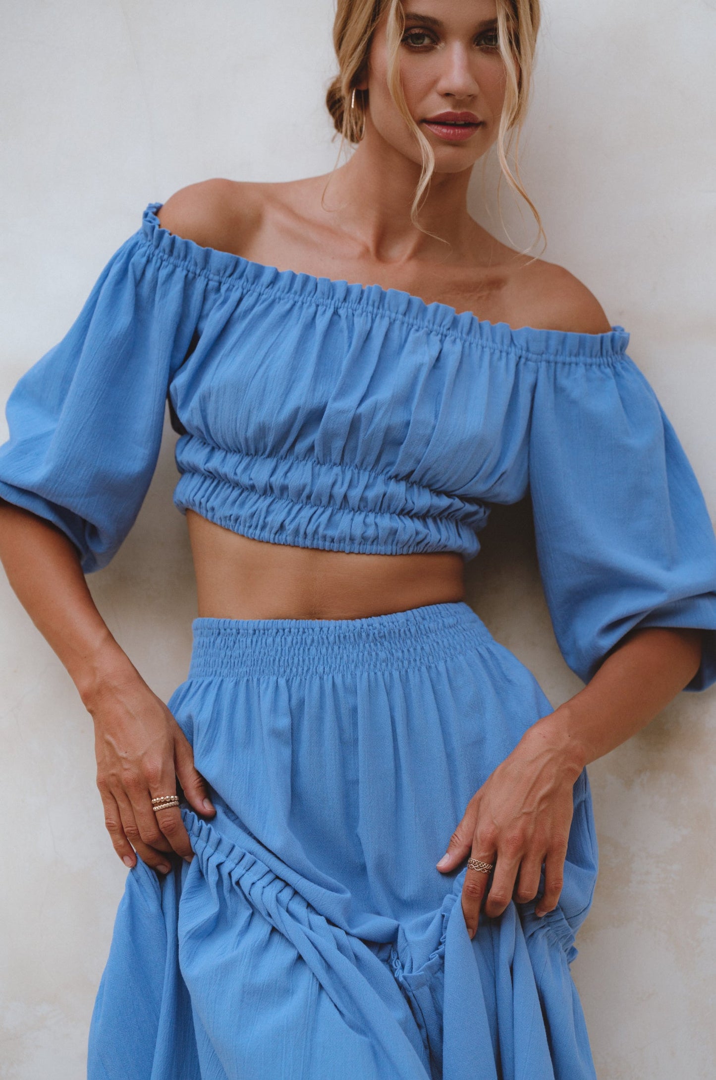 Umberta Linen Cropped Top