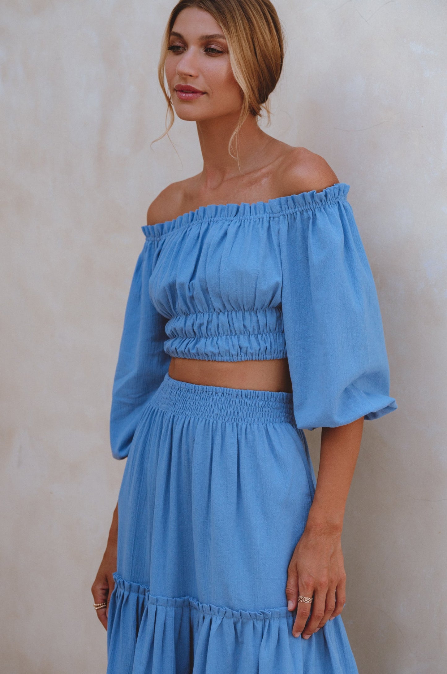 Idalie Linen Crop Top