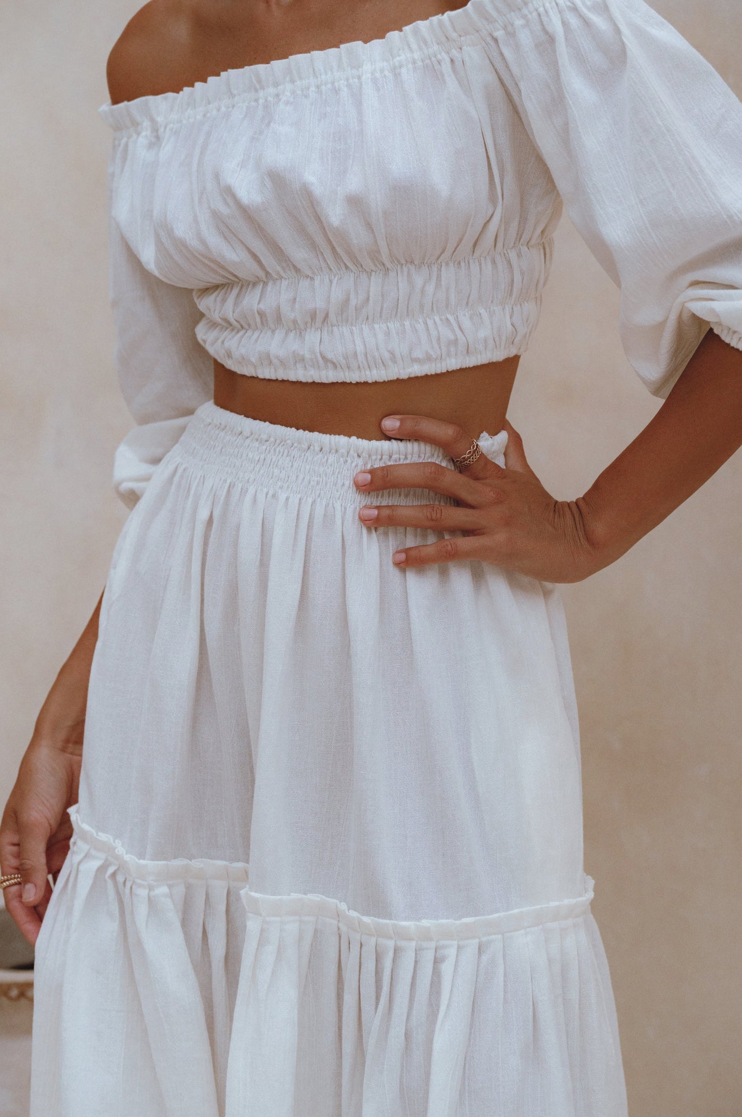 Umberta Linen Cropped Top