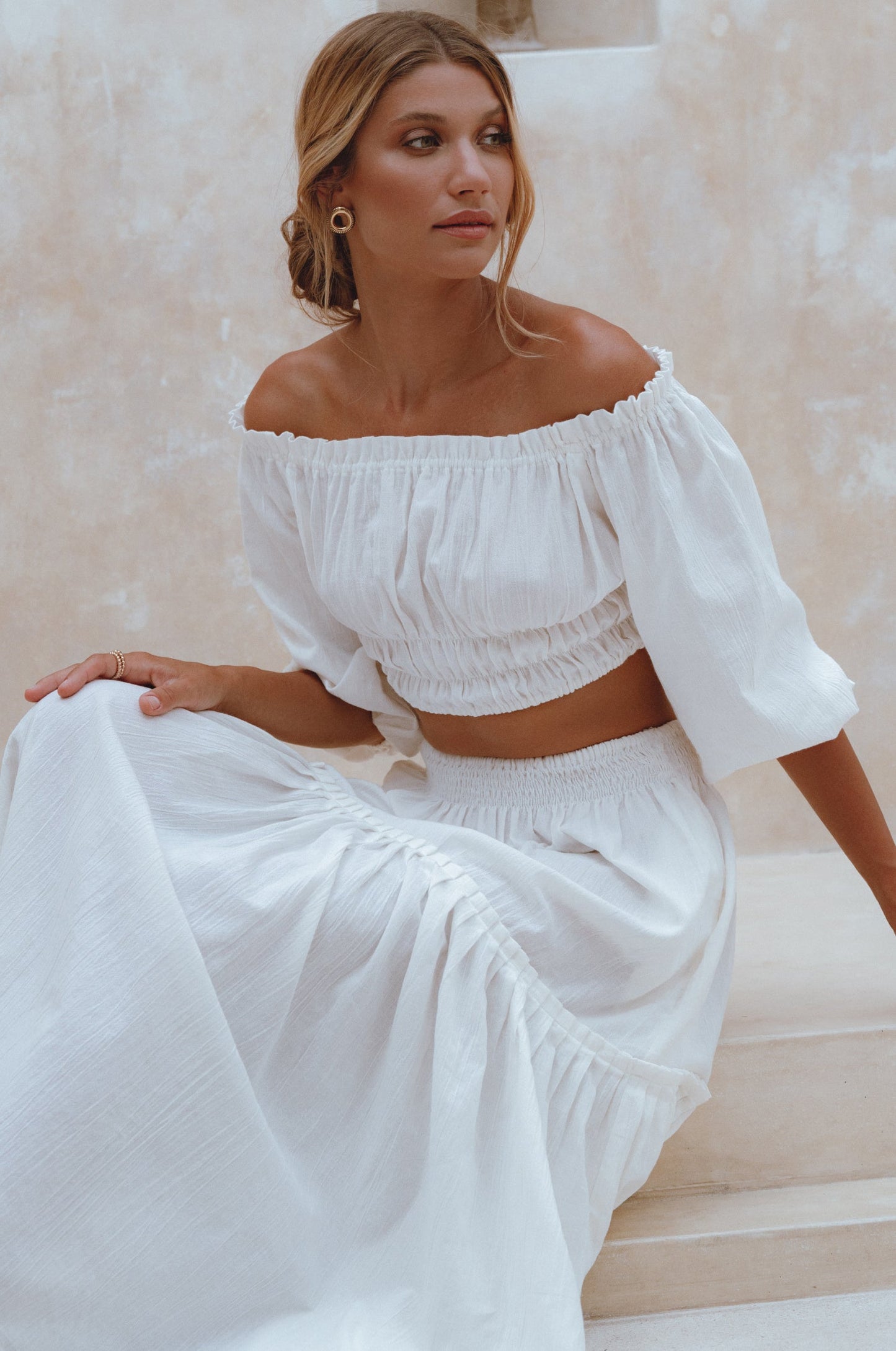 Umberta Linen Cropped Top