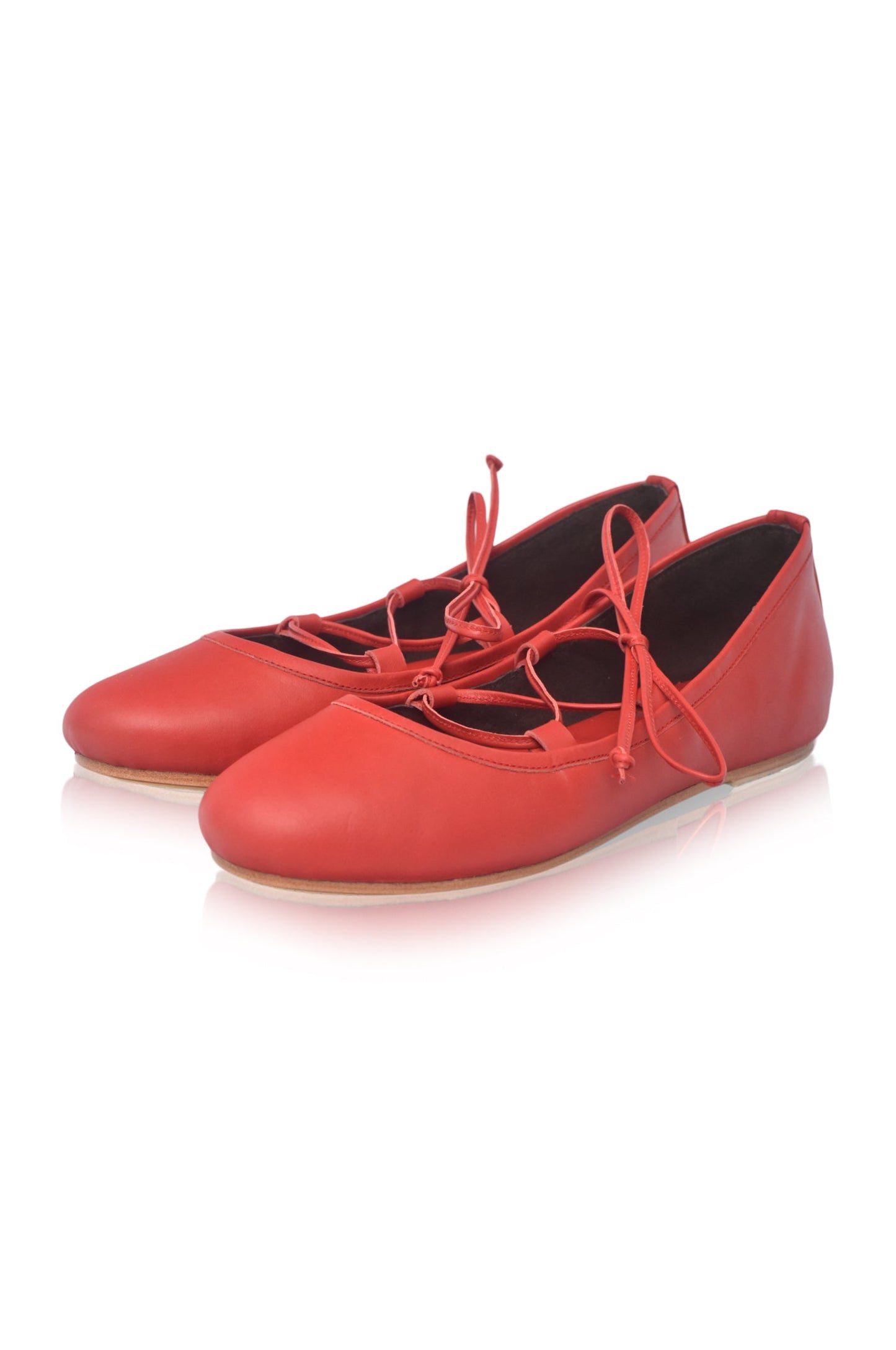 Lisanne Lace-Up Leather Flats