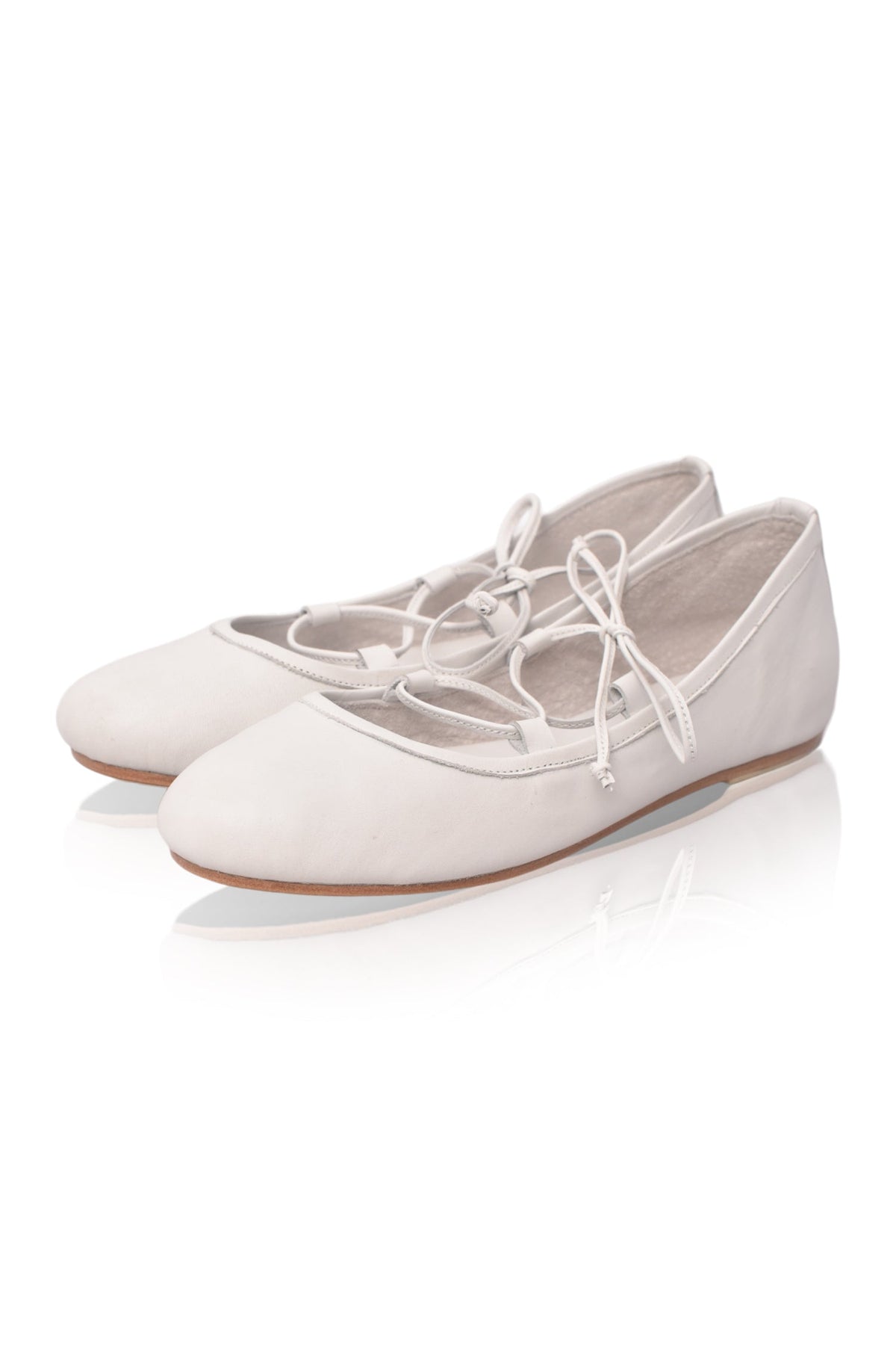 Lisanne Lace-Up Leather Flats