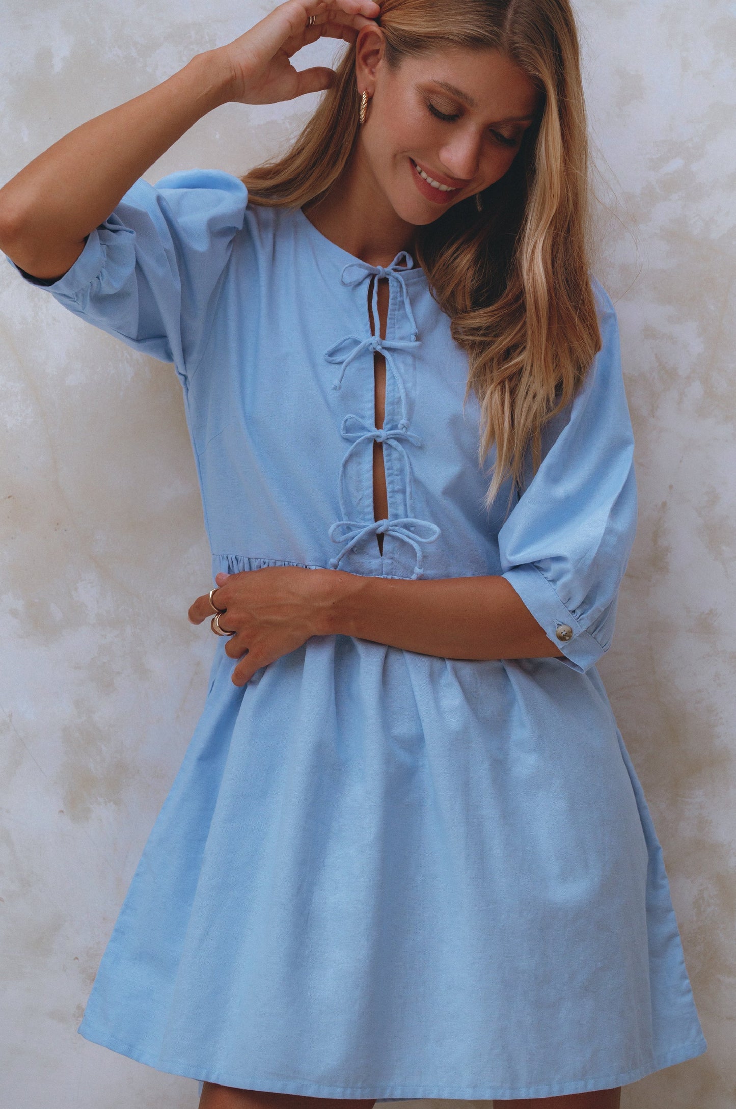 Domitille Organic Linen Mini Dress