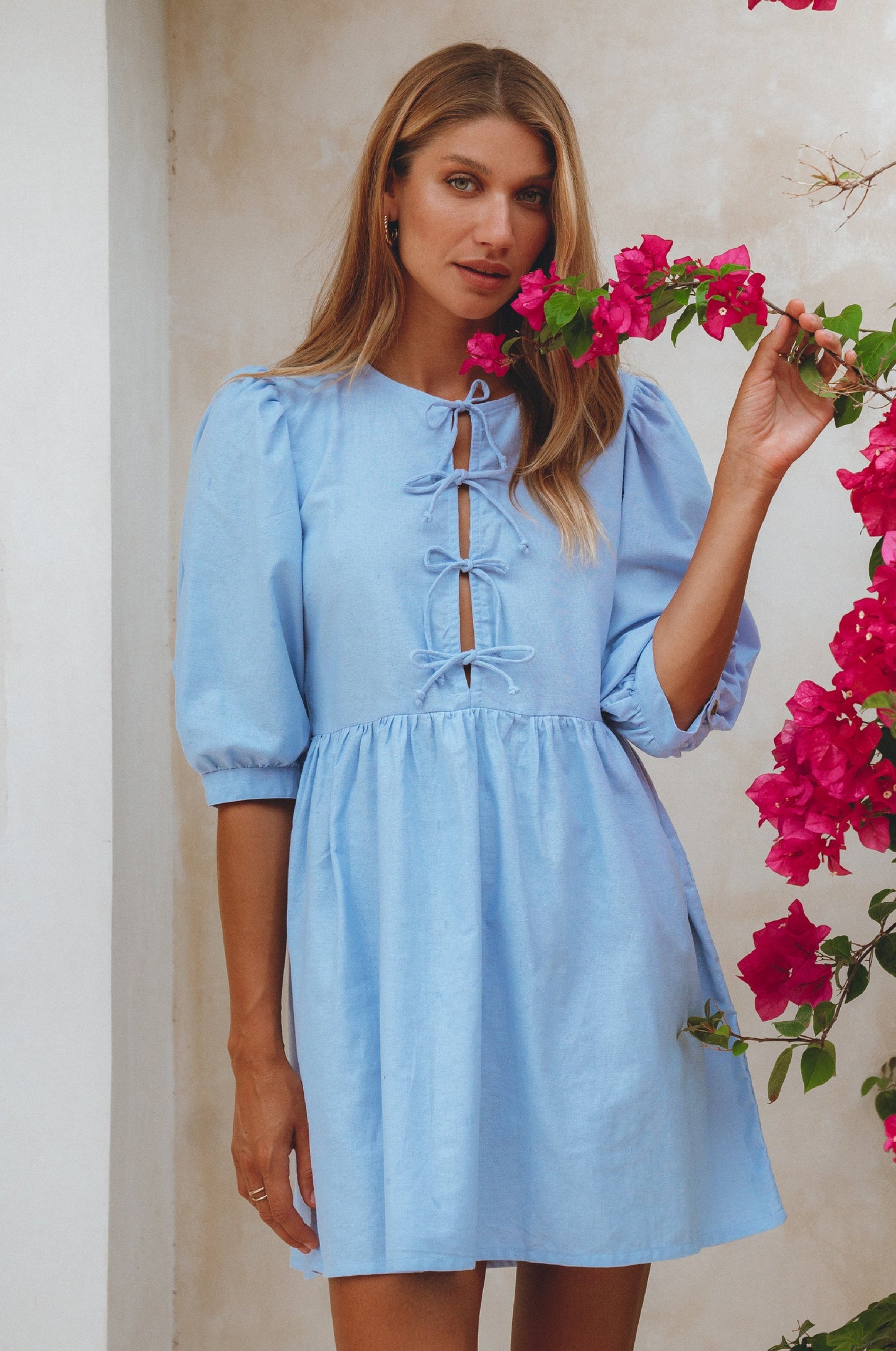 Domitille Organic Linen Mini Dress