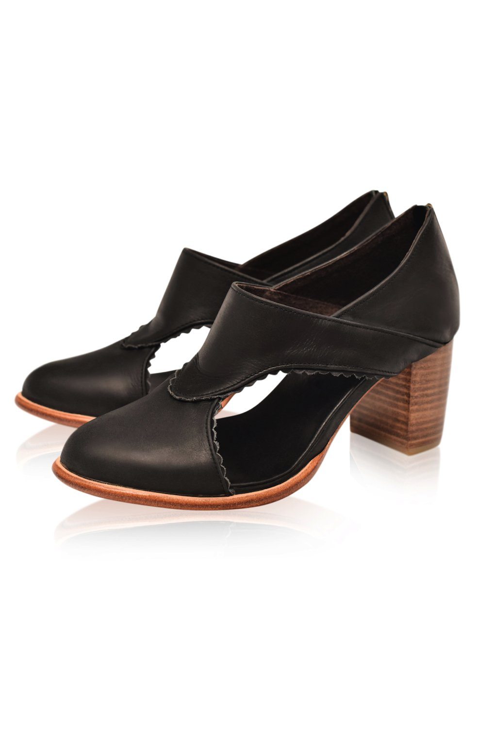 Henrietta Leather Heel Booties