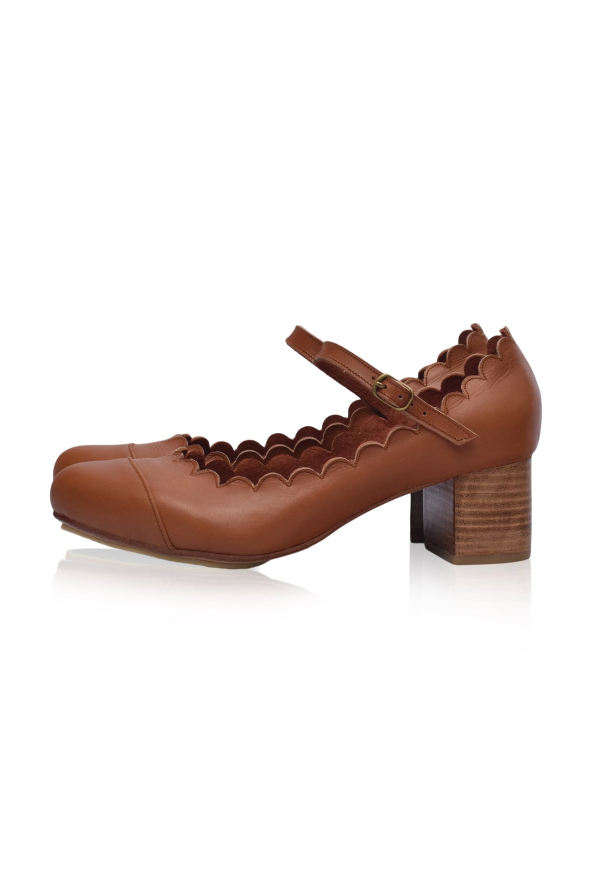 Karolien Mary Jane Leather Heels