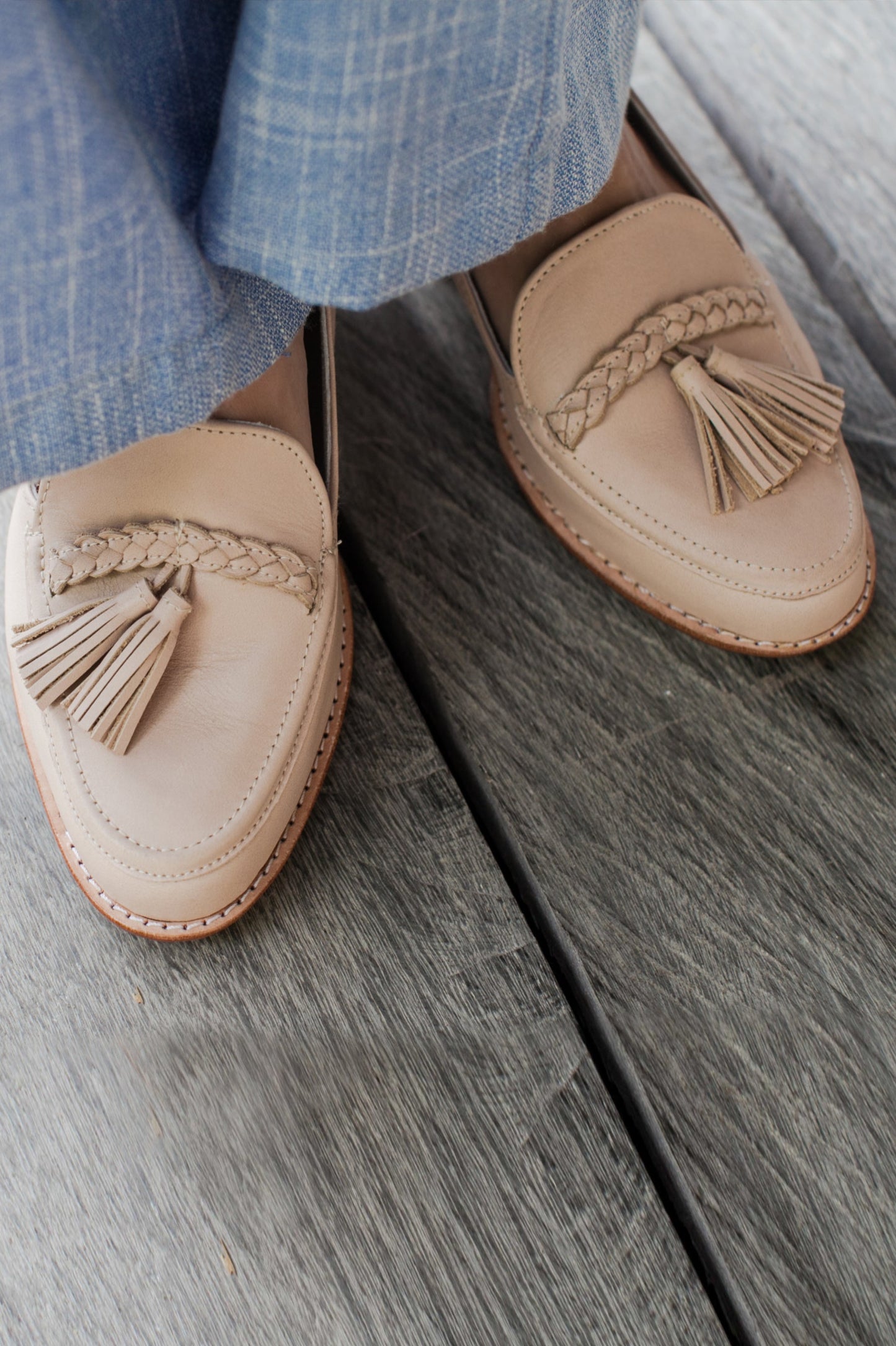 Dominique Leather Loafers with Tassel