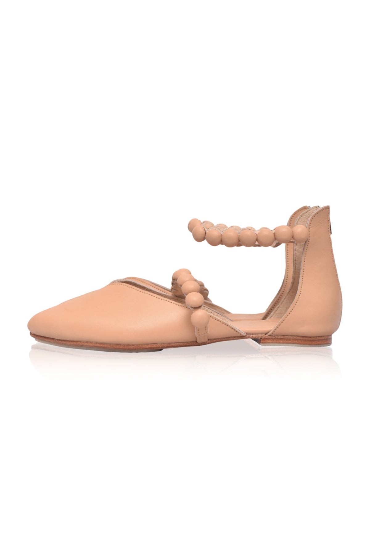 Mirabel Ankle Strap Leather Ballet Flats