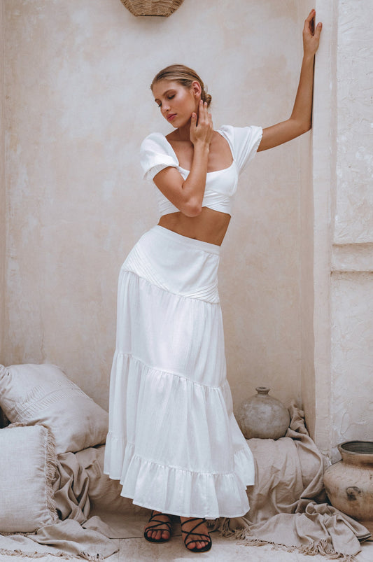 Della Linen Voluminous Skirt
