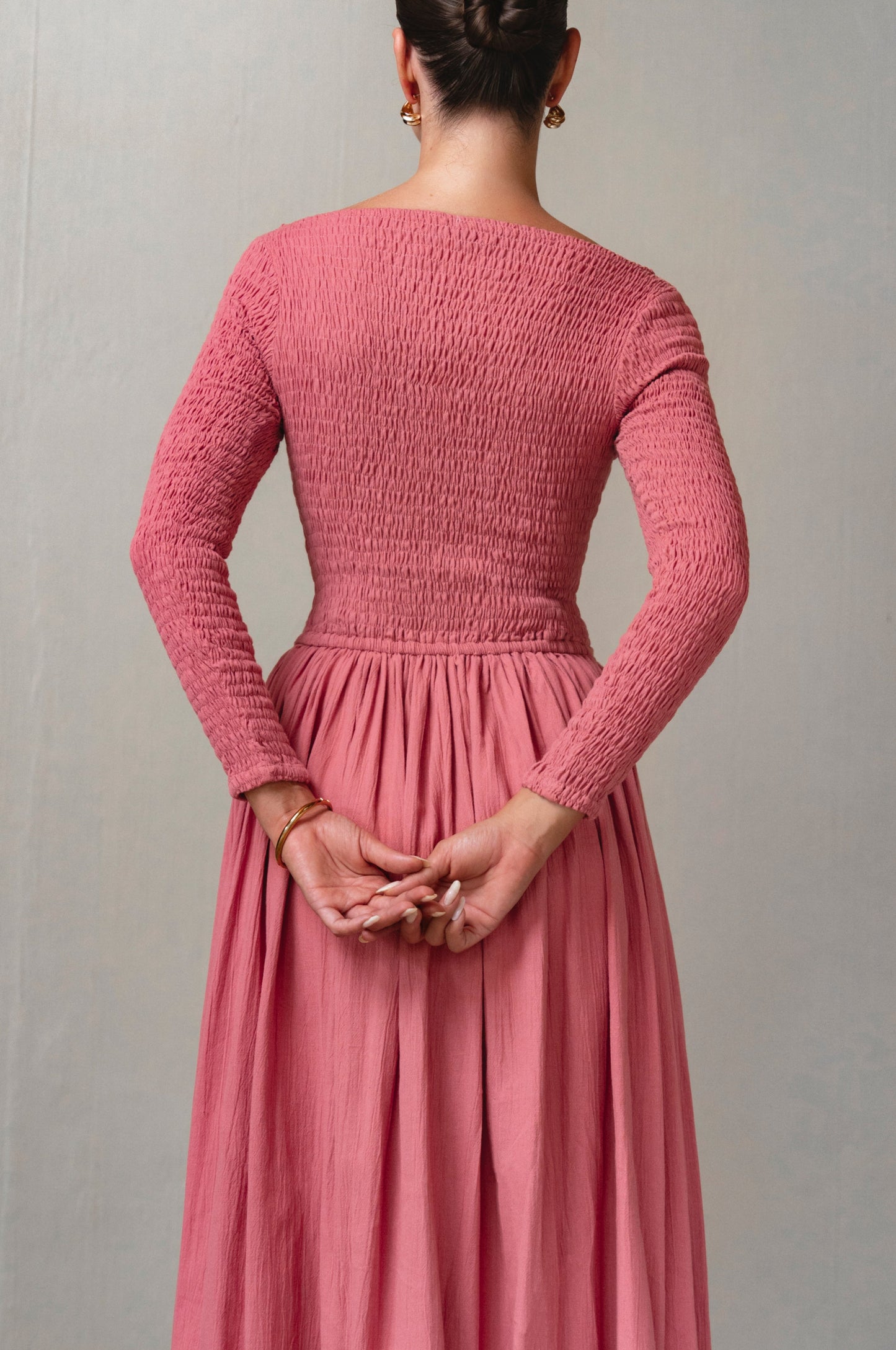 Chantilly Long Sleeve Smocked Dress