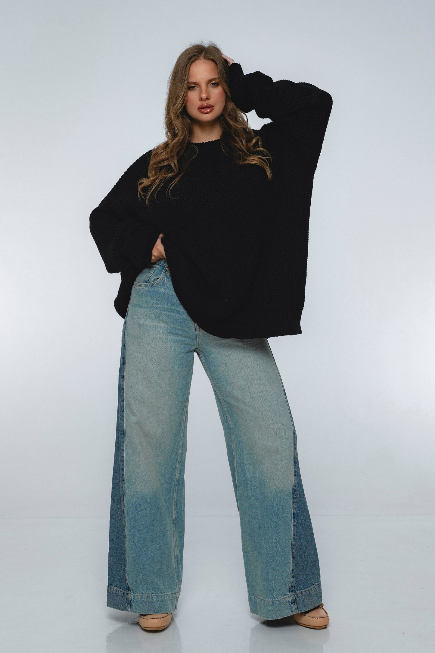 Colette Long Sleeve Cotton Sweater
