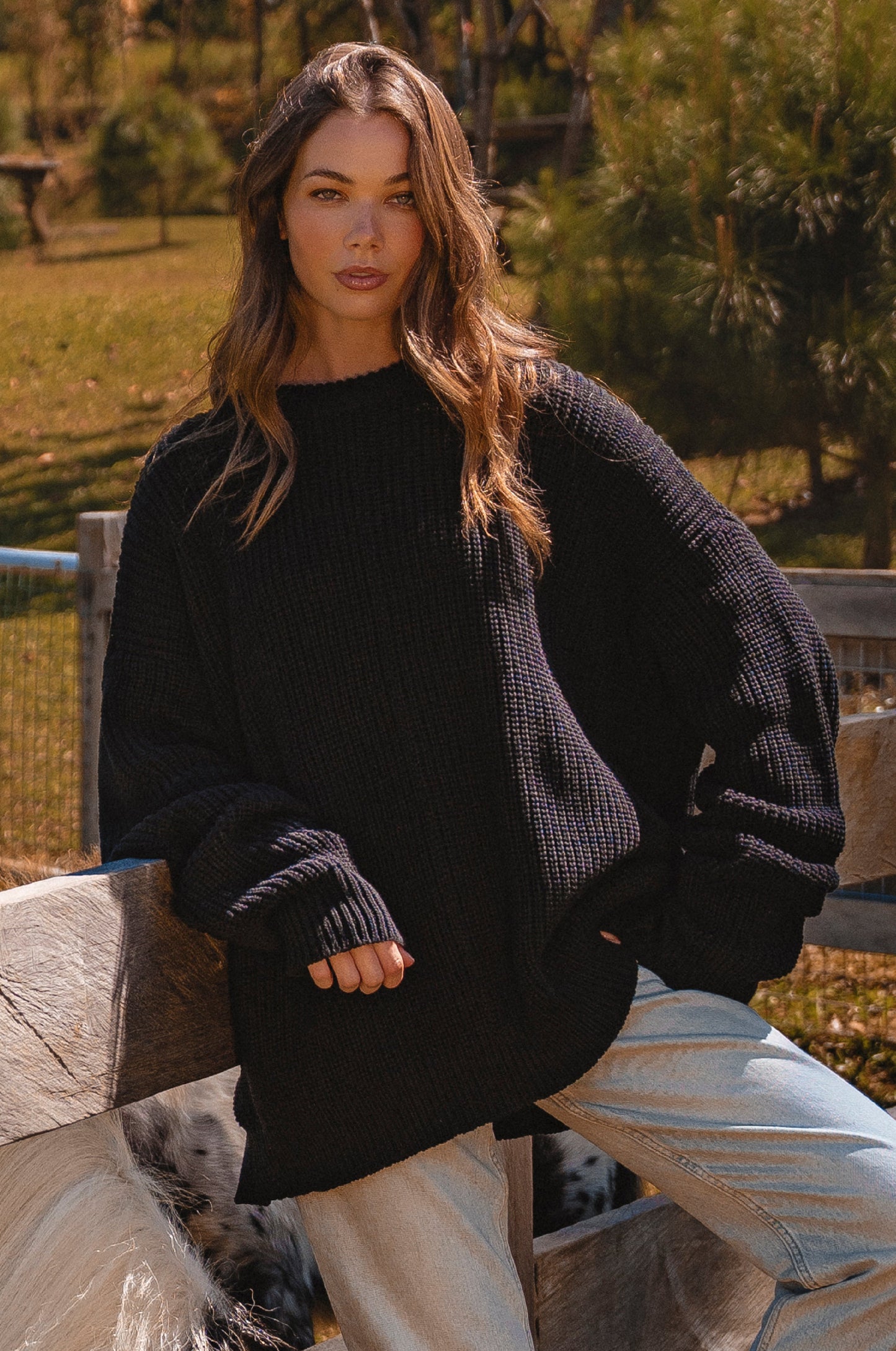 Colette Long Sleeve Cotton Sweater