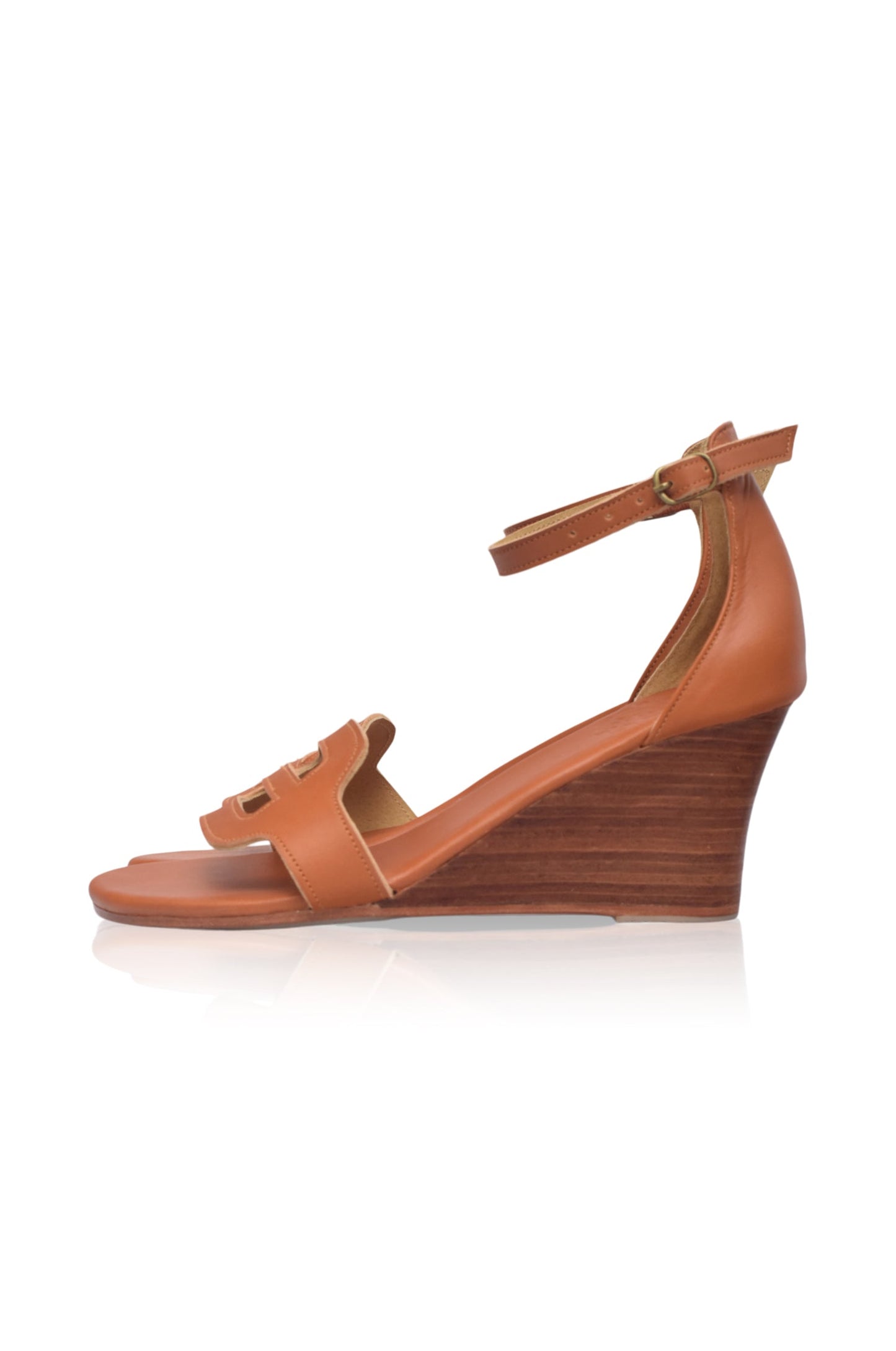 Ilaria Leather Wedge Sandals