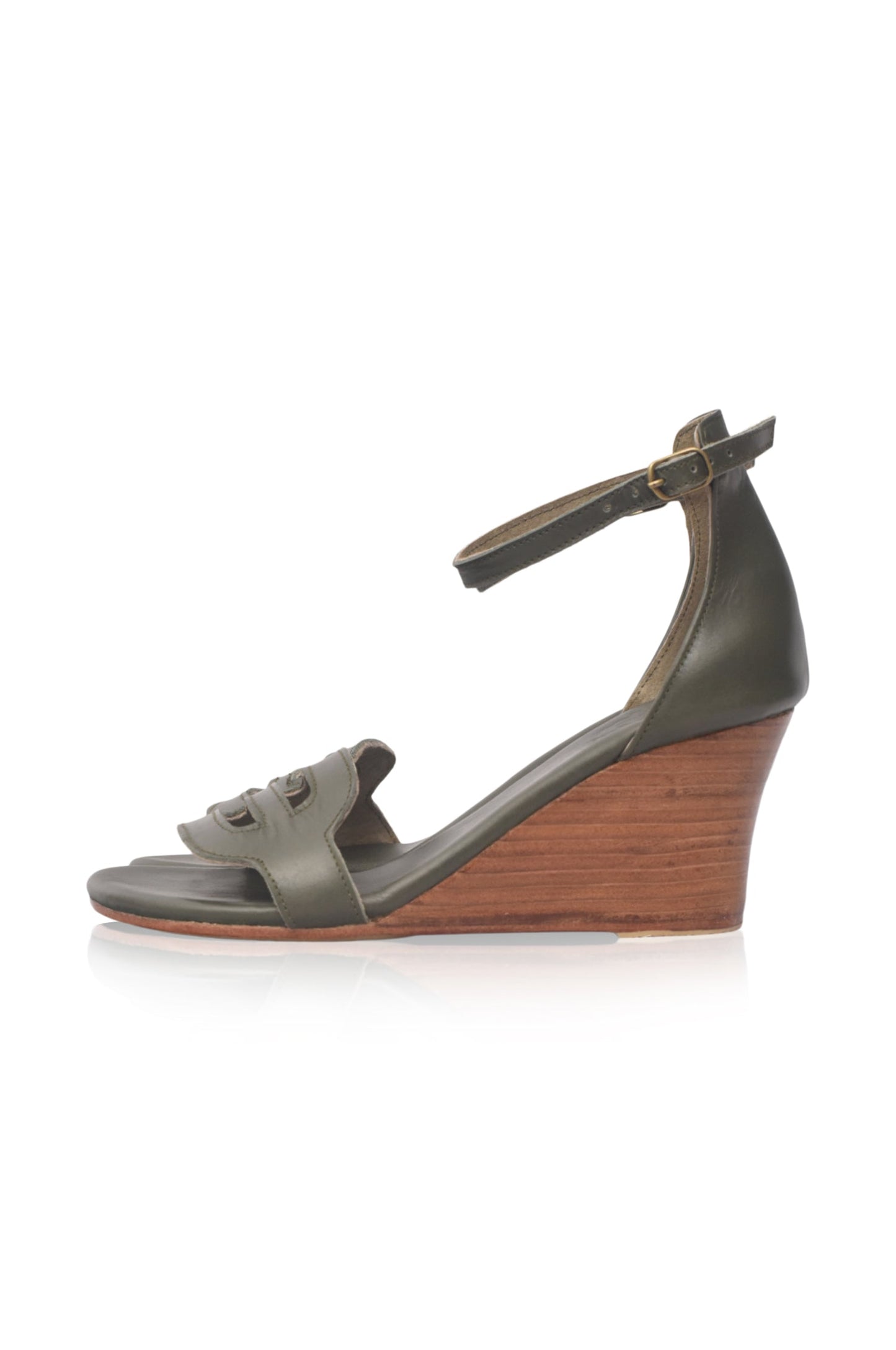 Ilaria Leather Wedge Sandals
