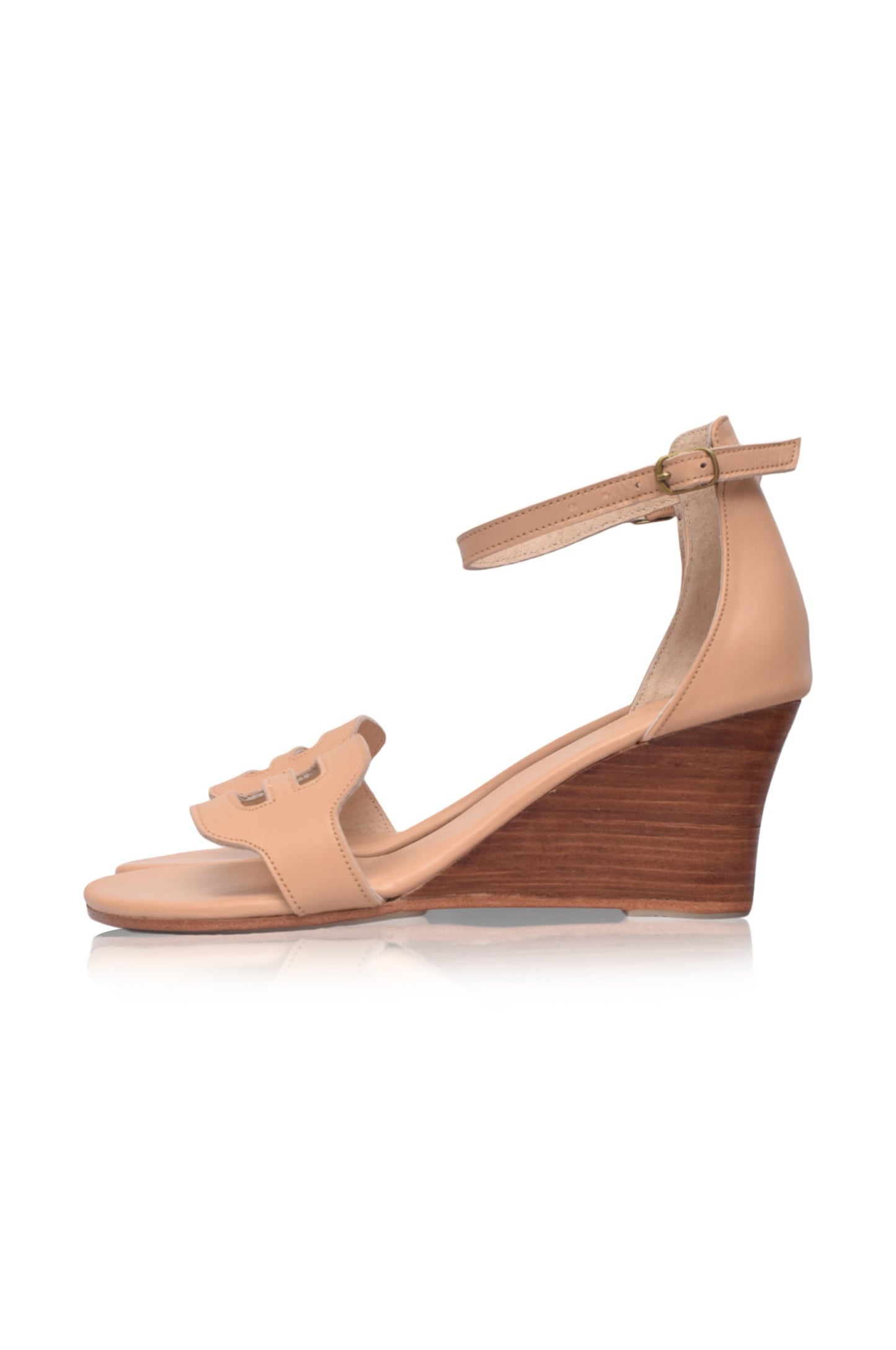 Ilaria Leather Wedge Sandals