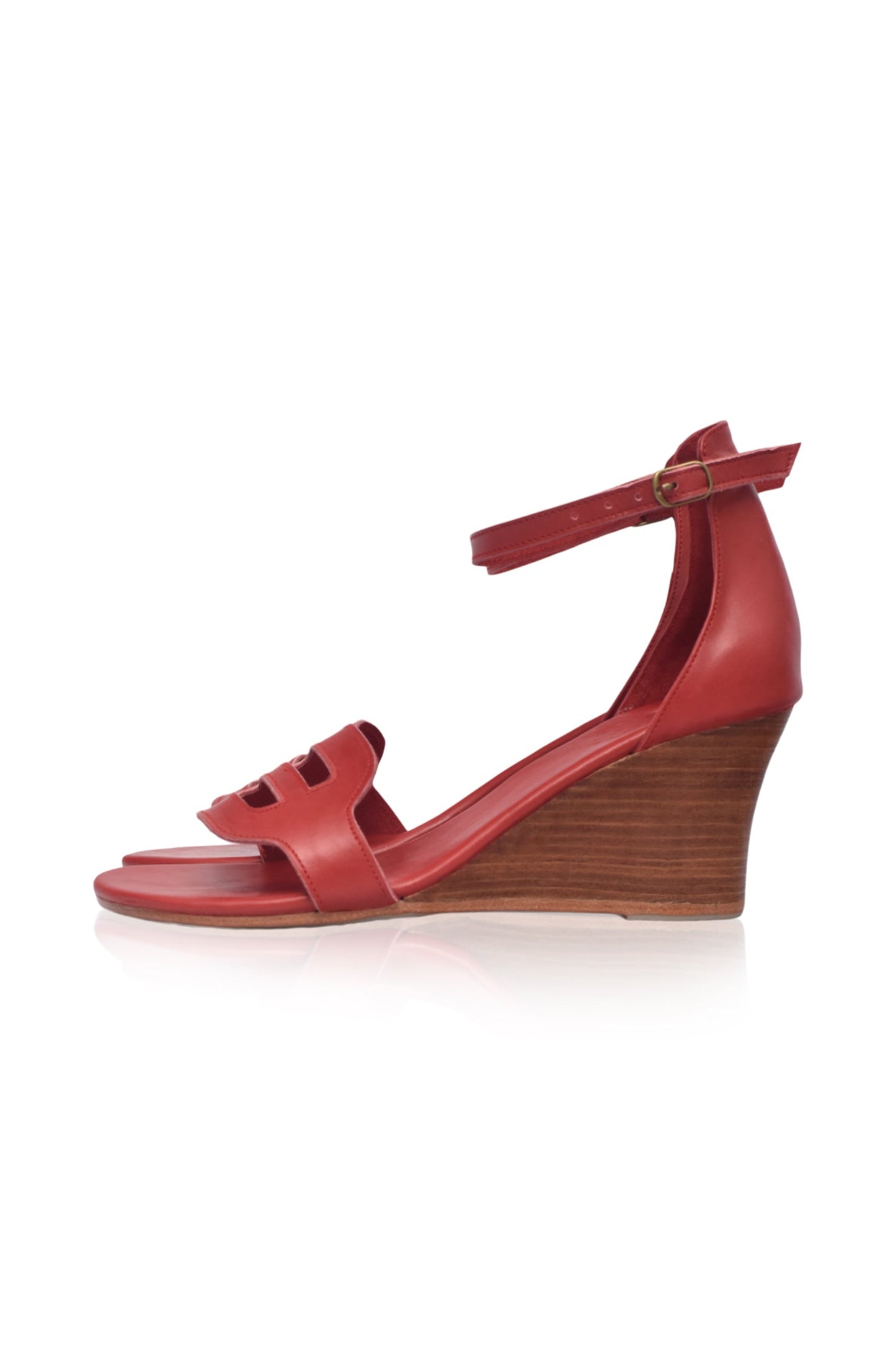 Ilaria Leather Wedge Sandals