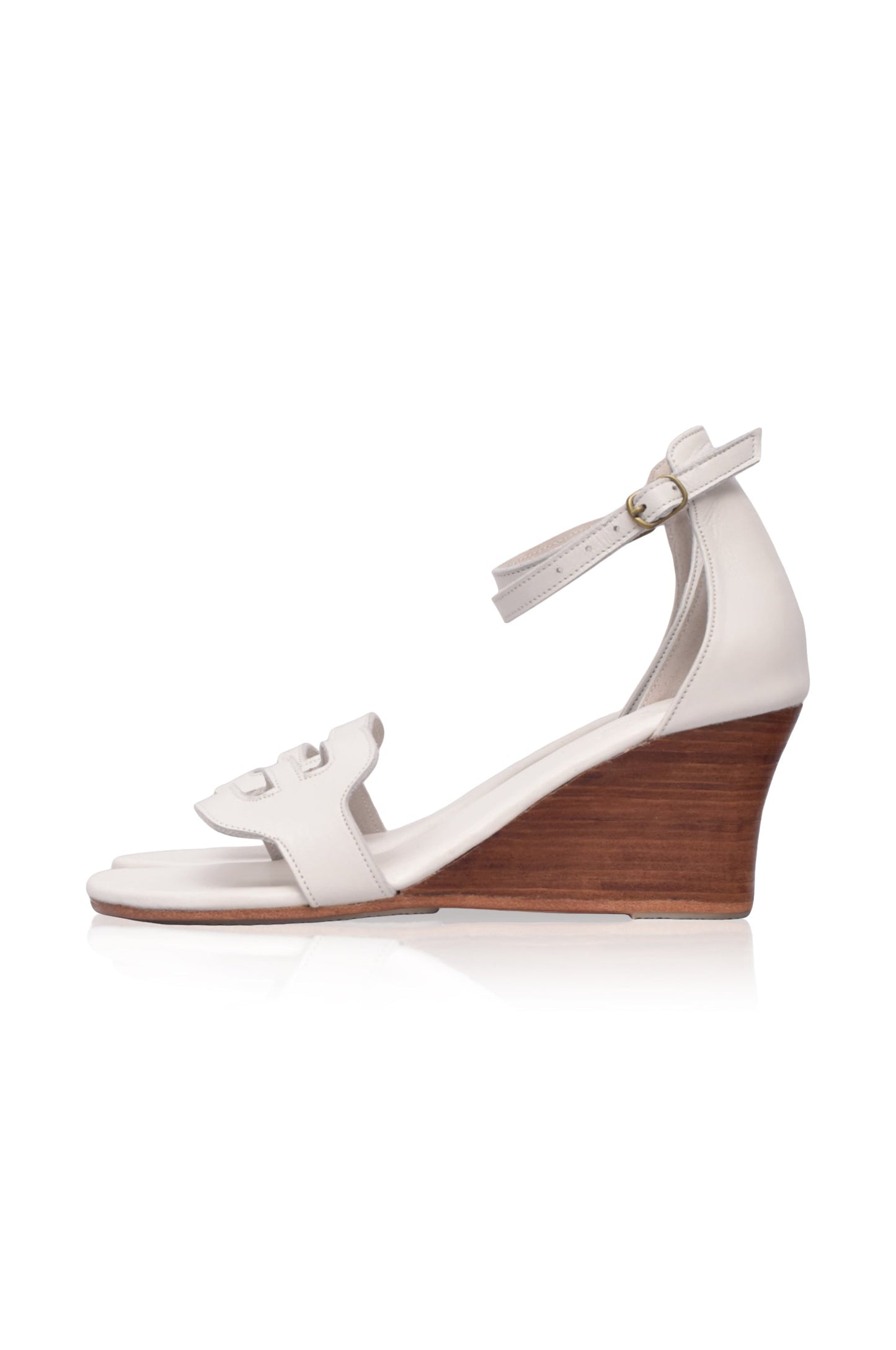Ilaria Leather Wedge Sandals