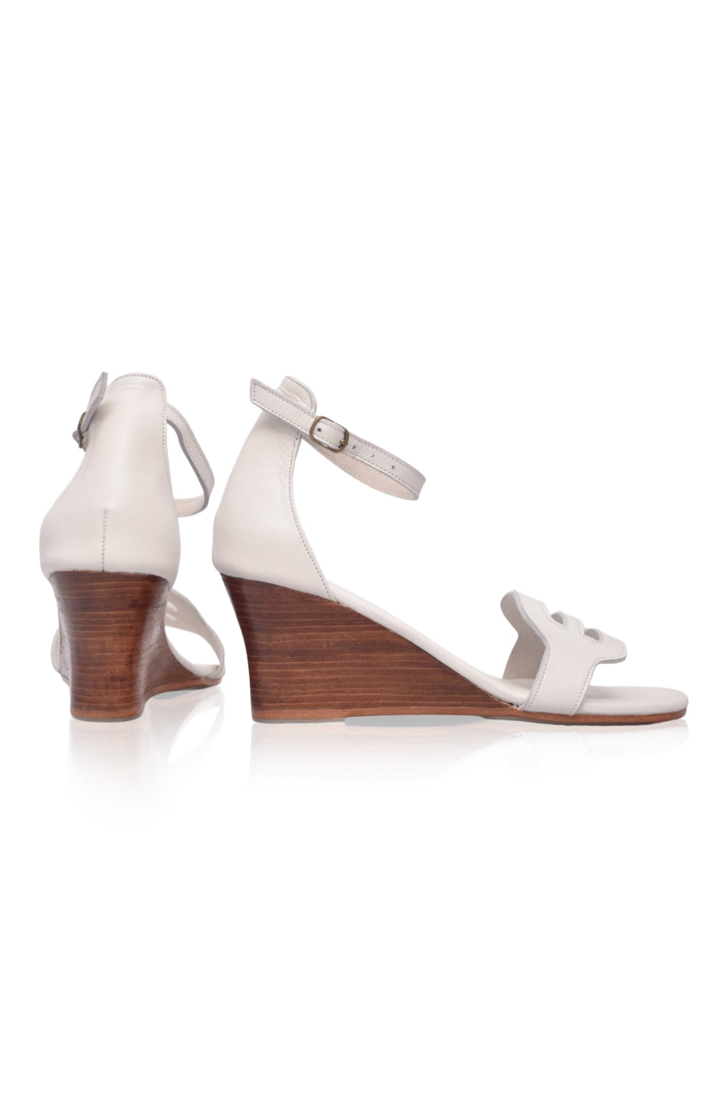 Ilaria Leather Wedge Sandals