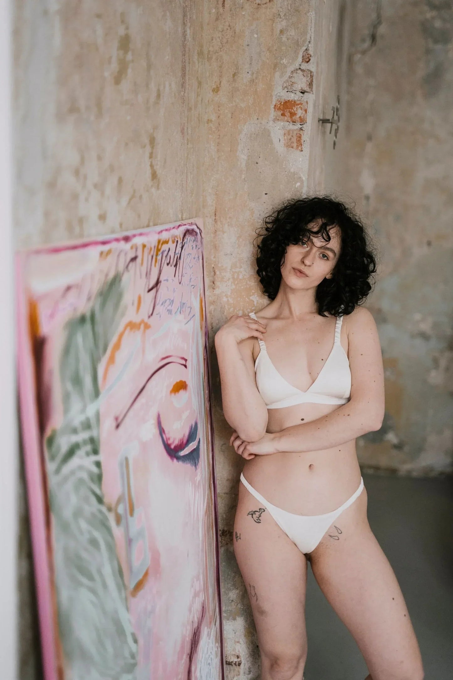 Silk Bra – White