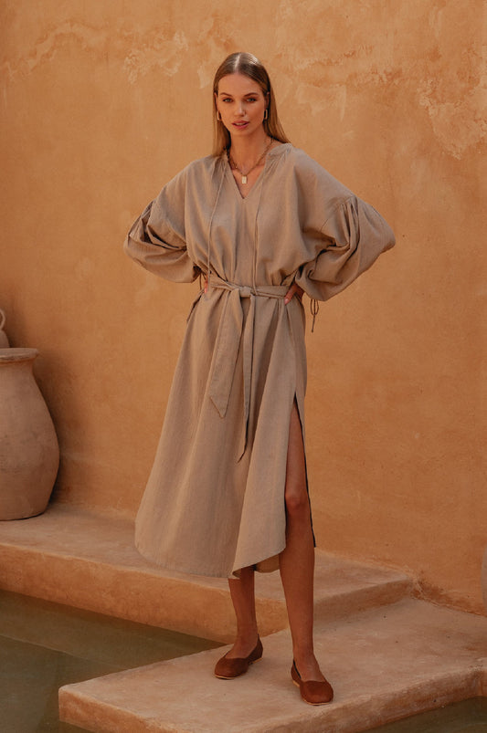 Florine Linen Kimono Dress