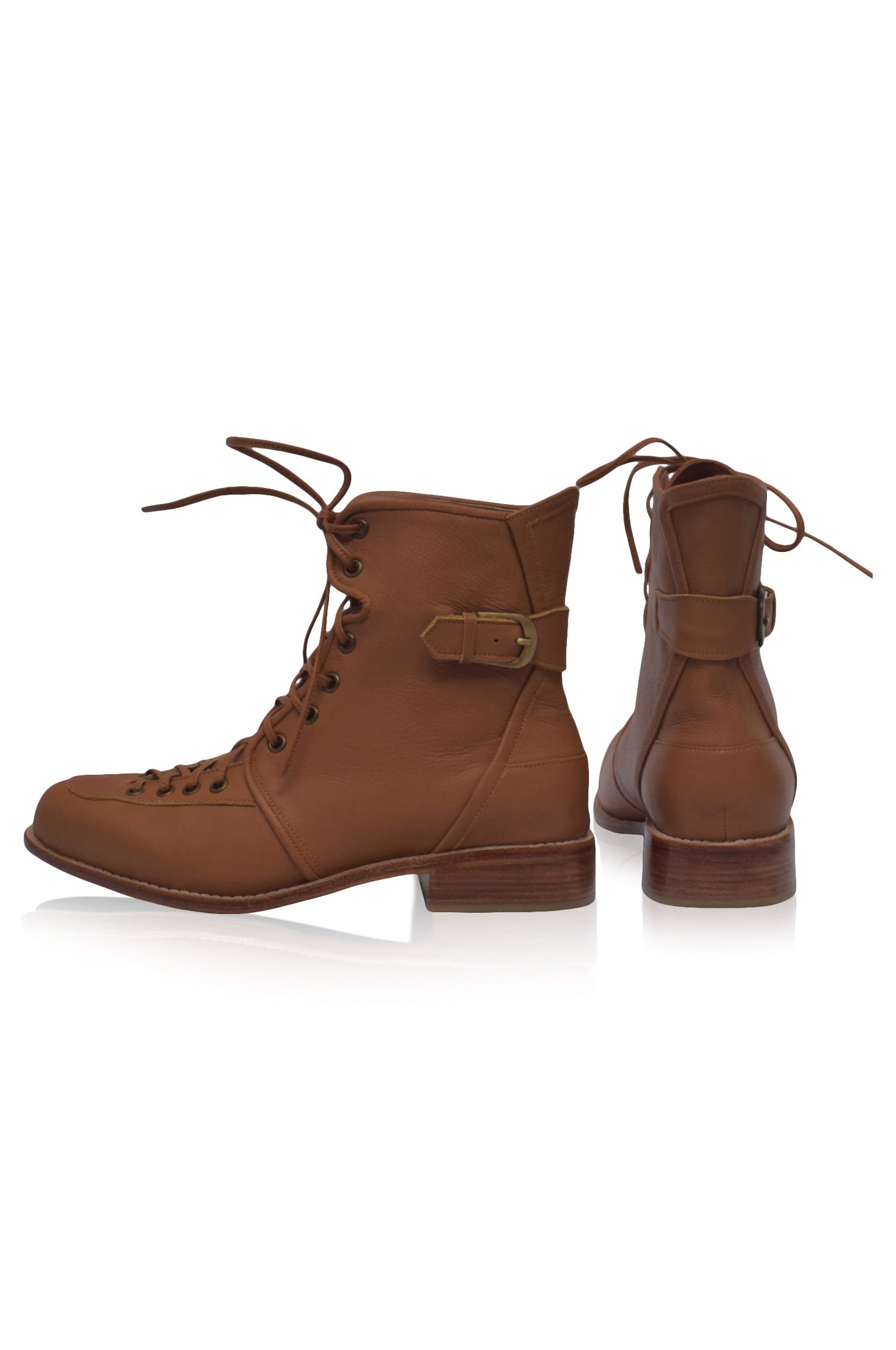 Aline Combat Leather Boots