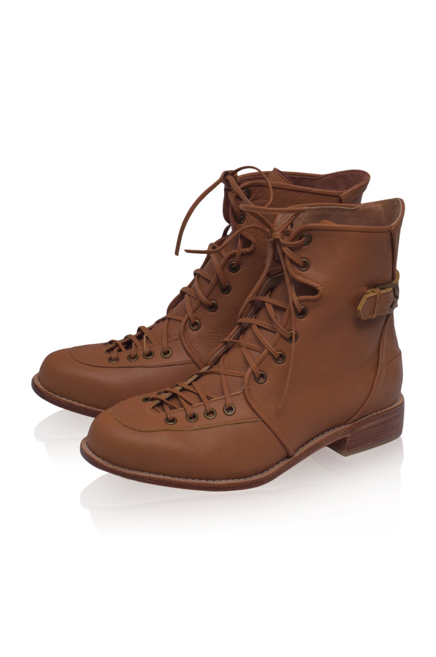 Aline Combat Leather Boots