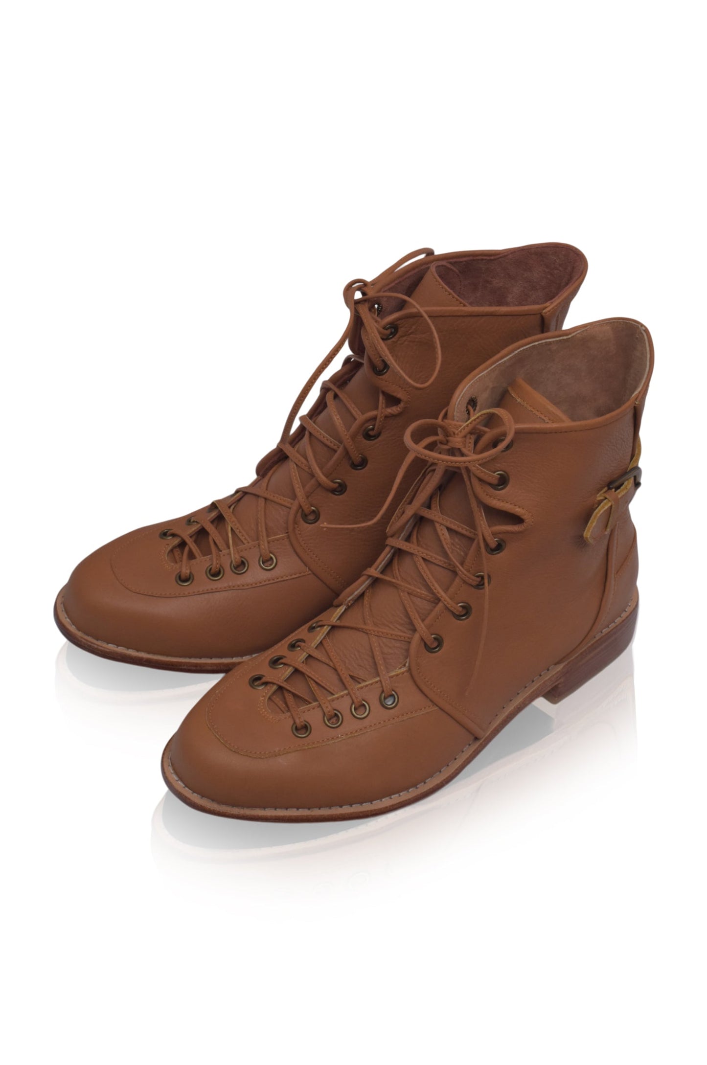 Aline Combat Leather Boots