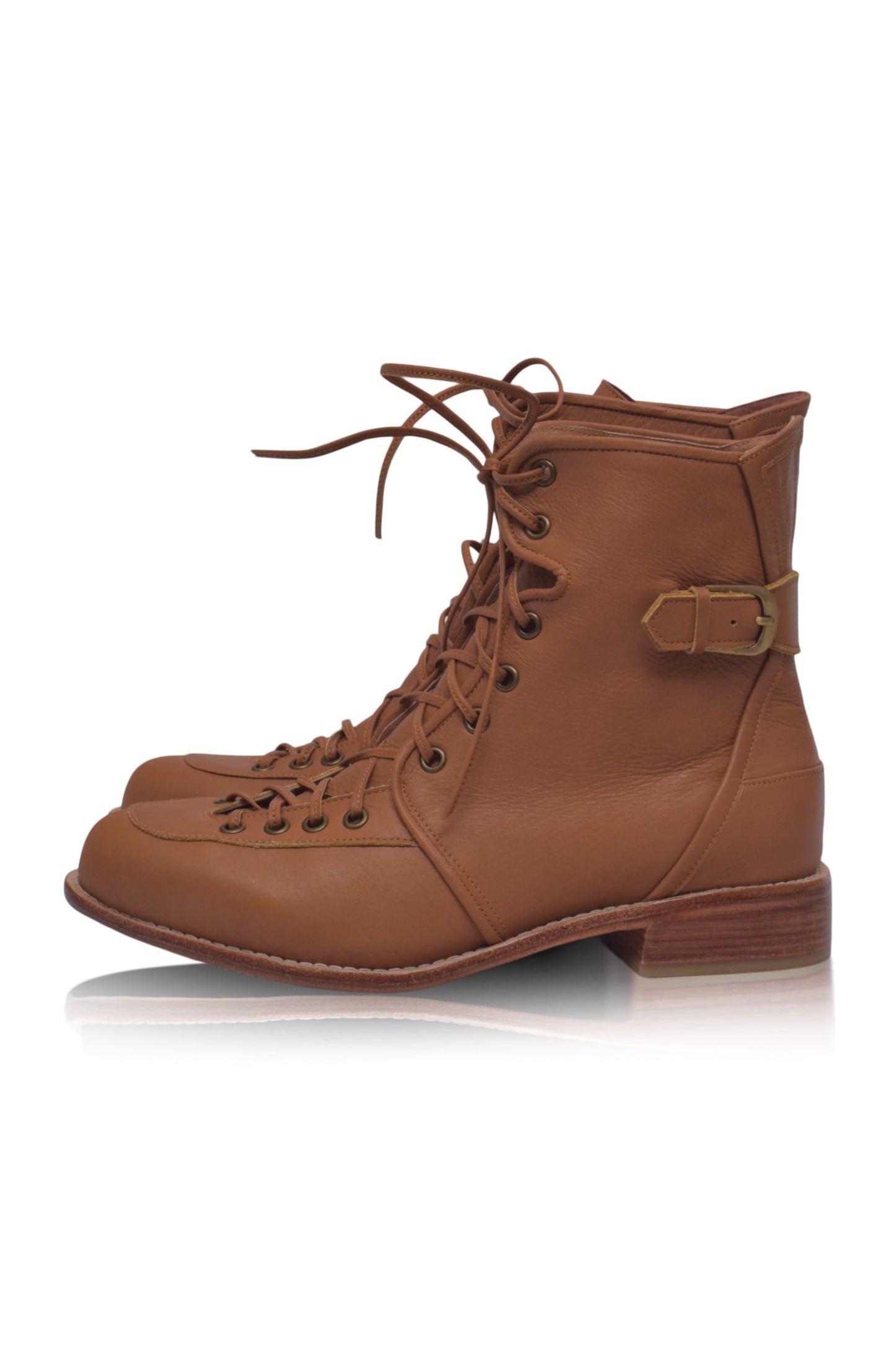 Aline Combat Leather Boots