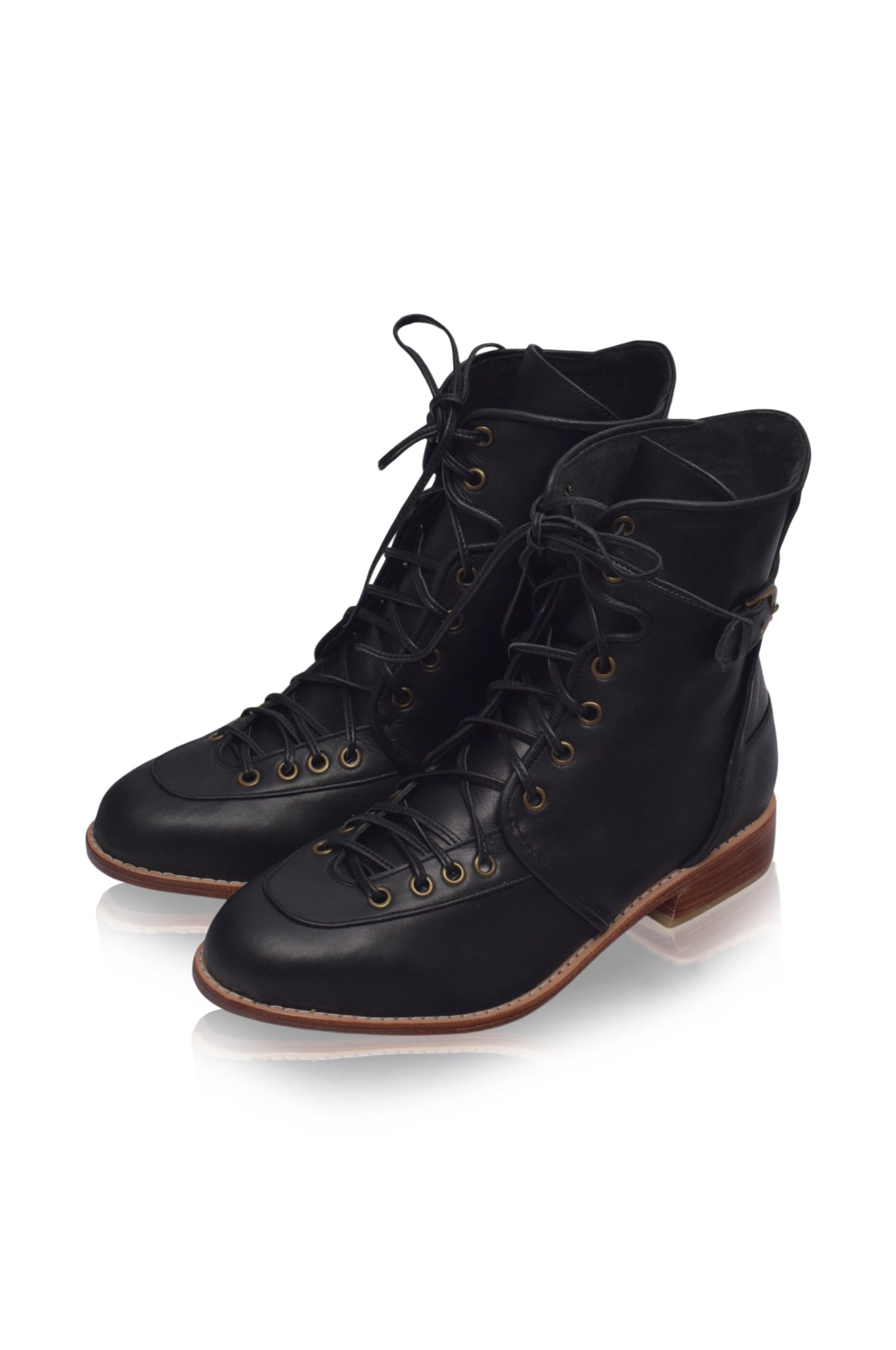 Aline Combat Leather Boots
