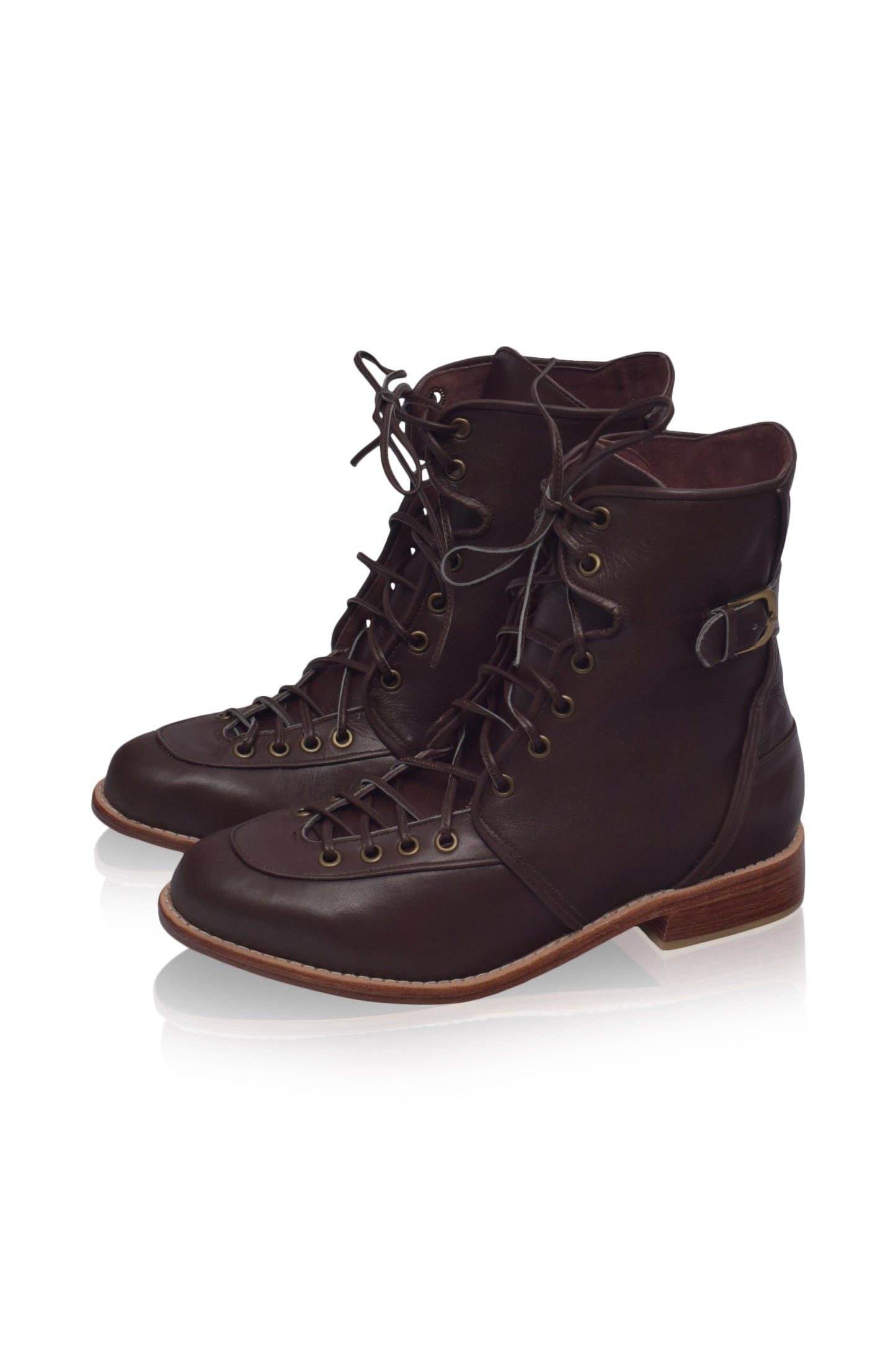 Aline Combat Leather Boots