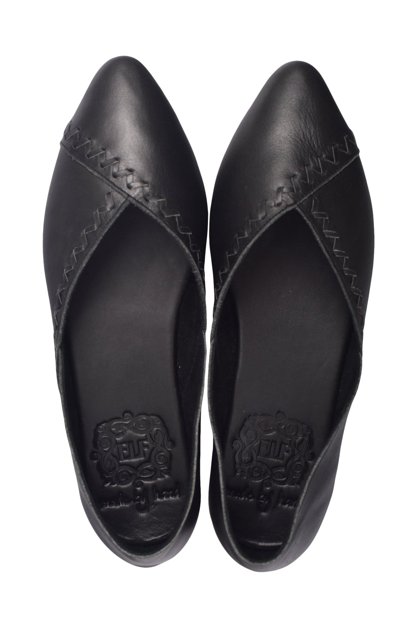 Ysabel Pointed Toe Leather Flats