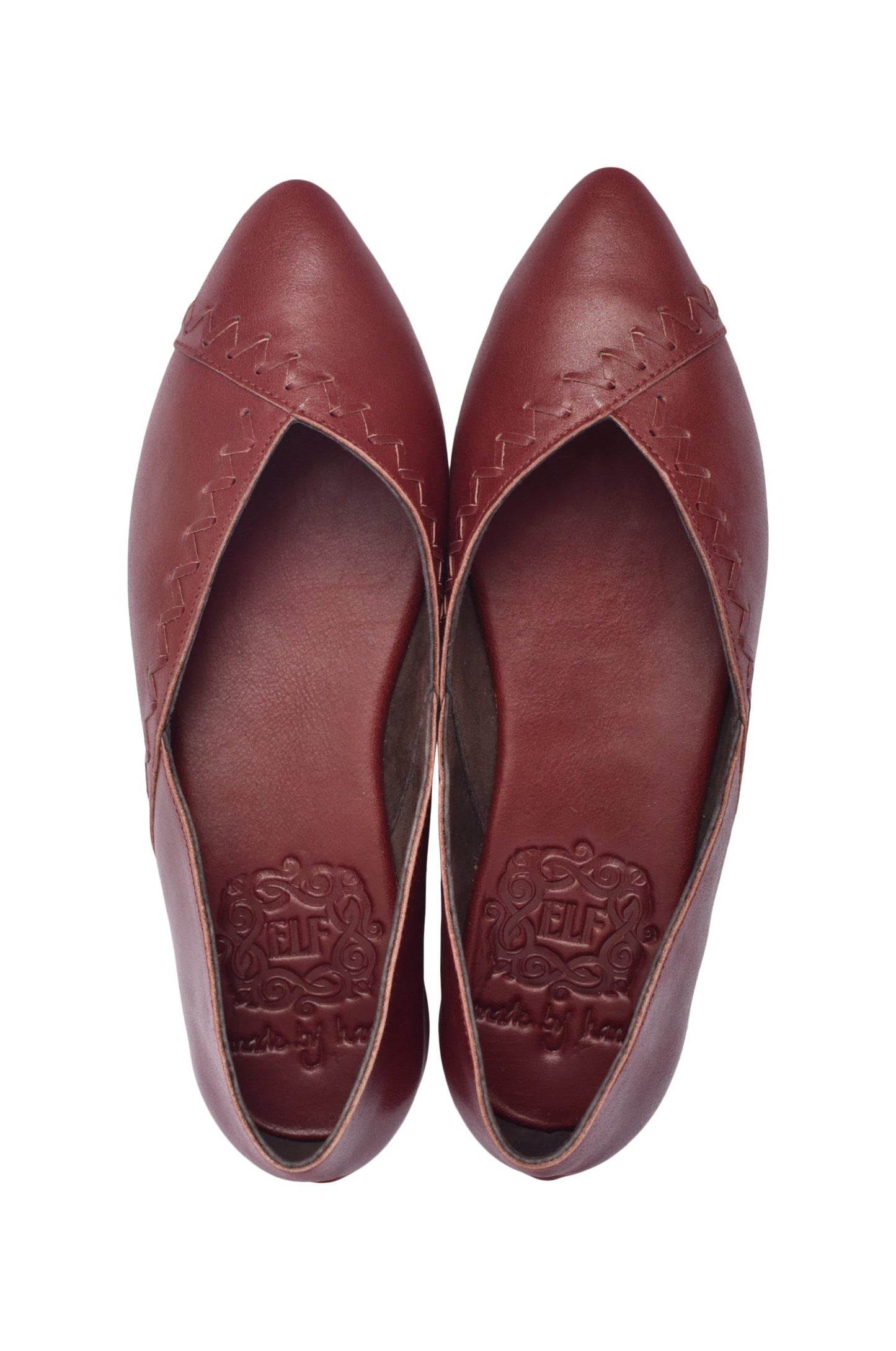 Ysabel Pointed Toe Leather Flats