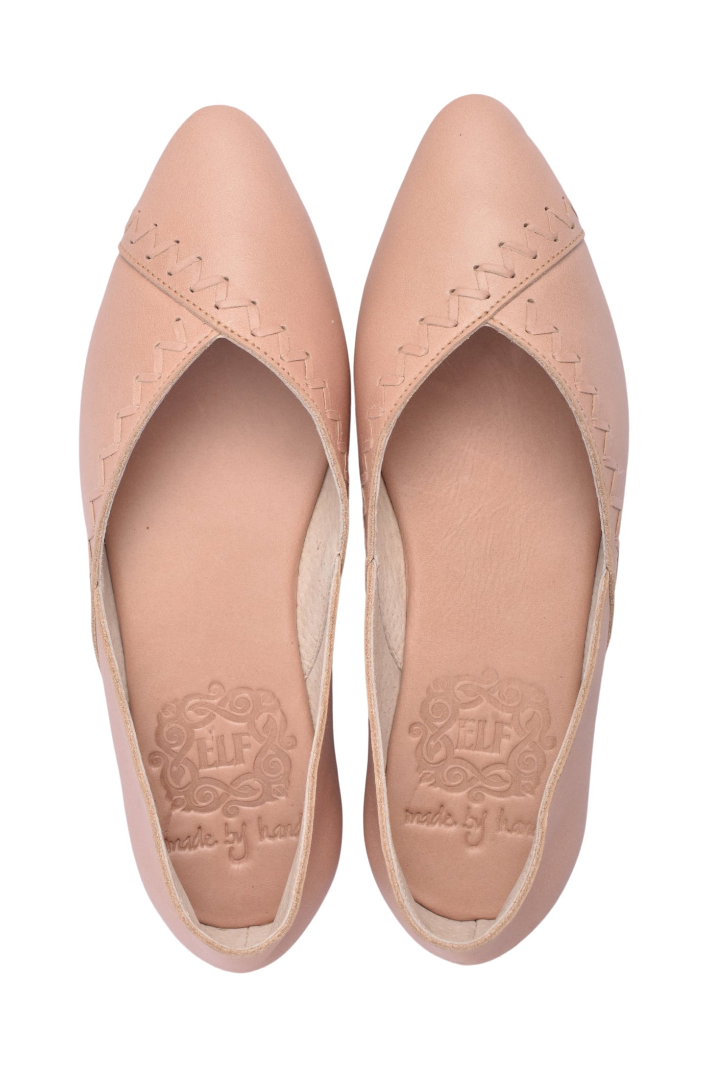 Ysabel Pointed Toe Leather Flats