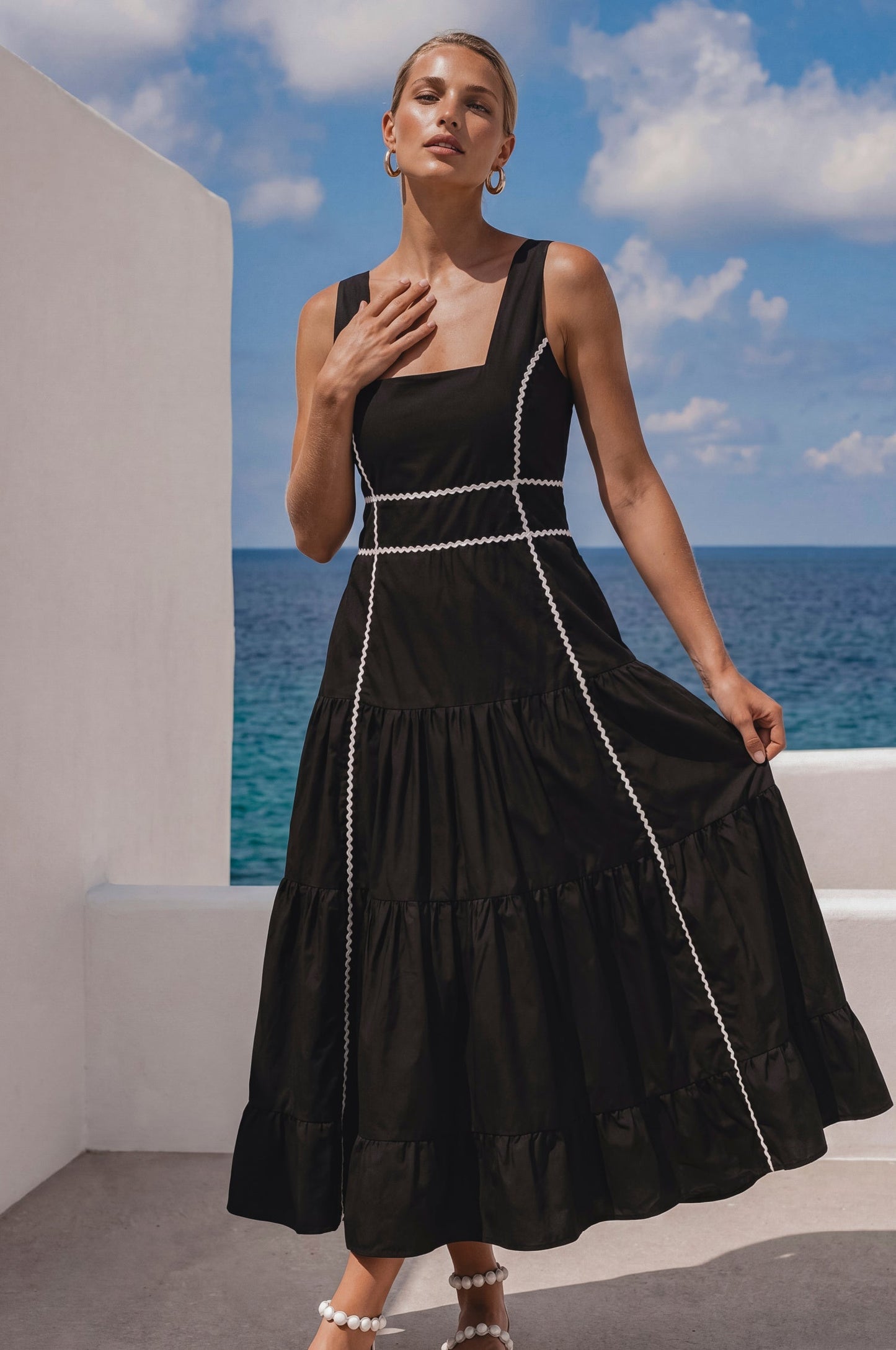 Bastienne Cotton Tiered Maxi Dress