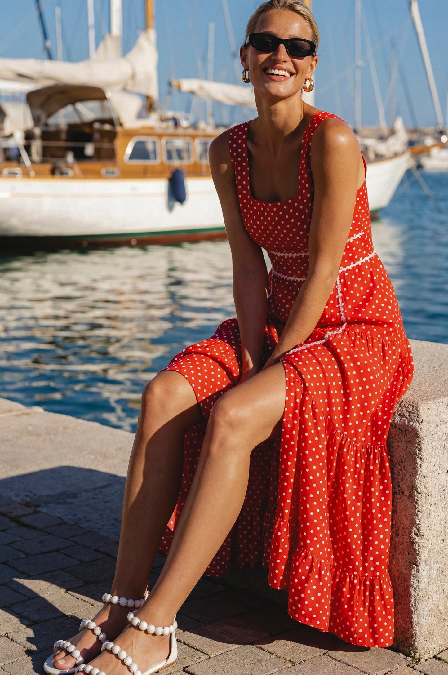 Bastienne Cotton Tiered Maxi Dress