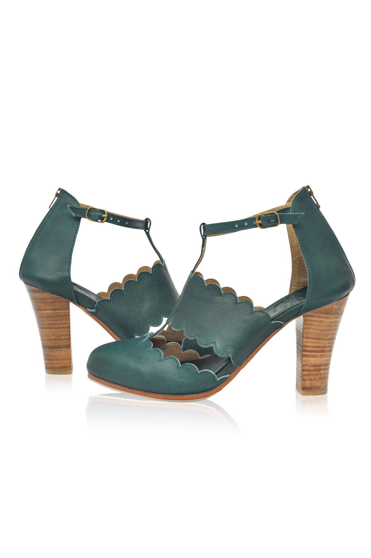 Lieselot T-Strap Leather Heels