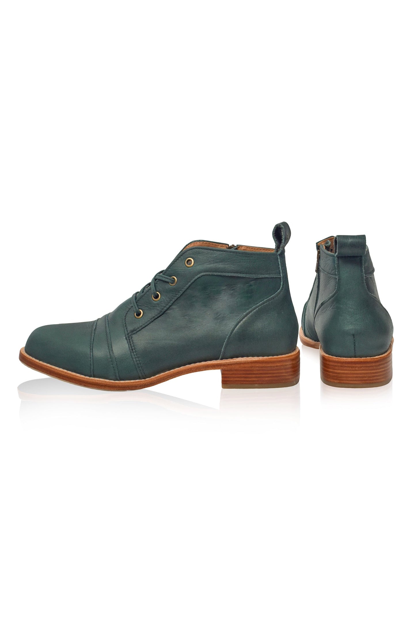 Zita Lace-Up Leather Boots