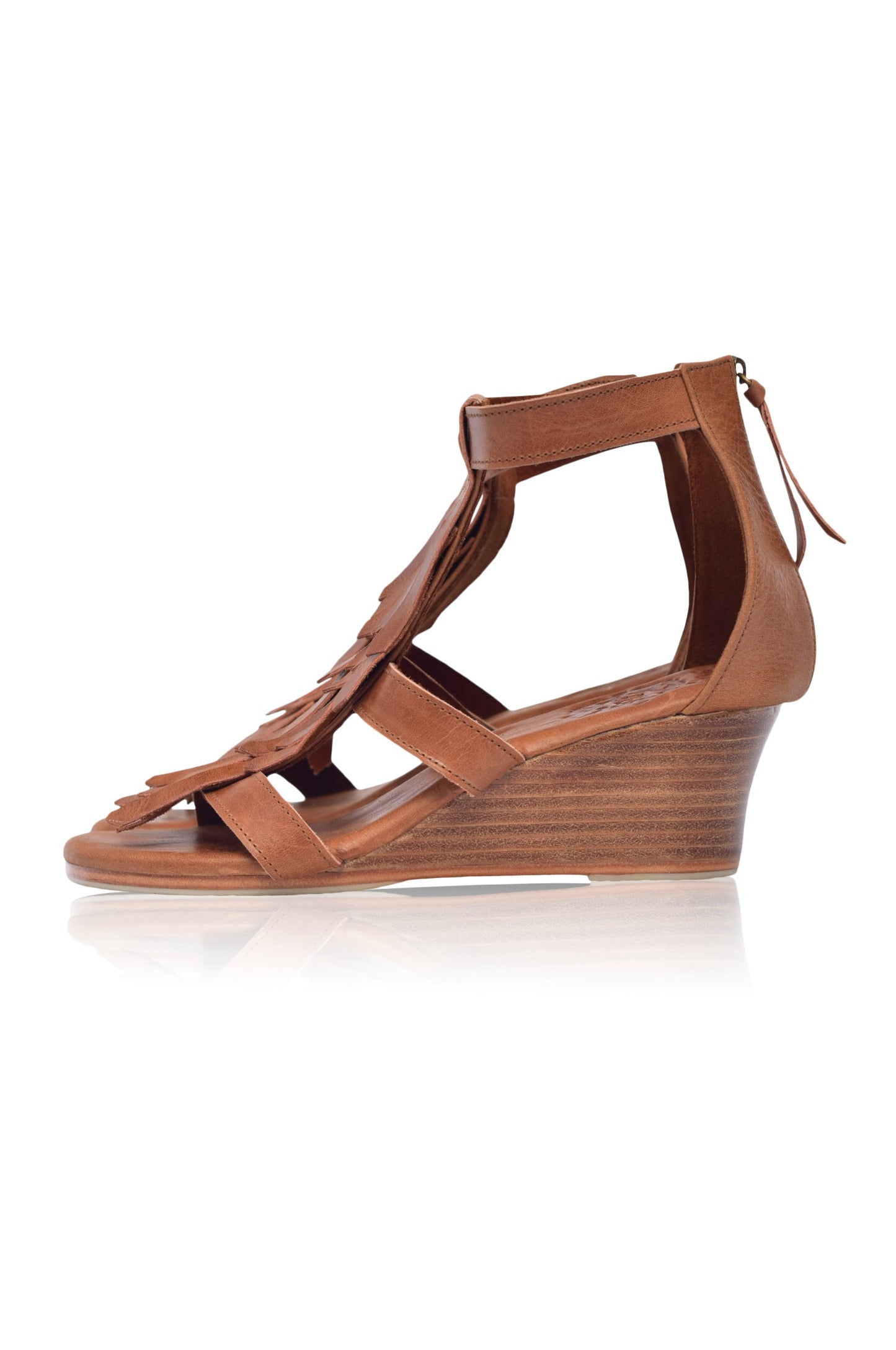 Lauriane Leather Wedge Sandals
